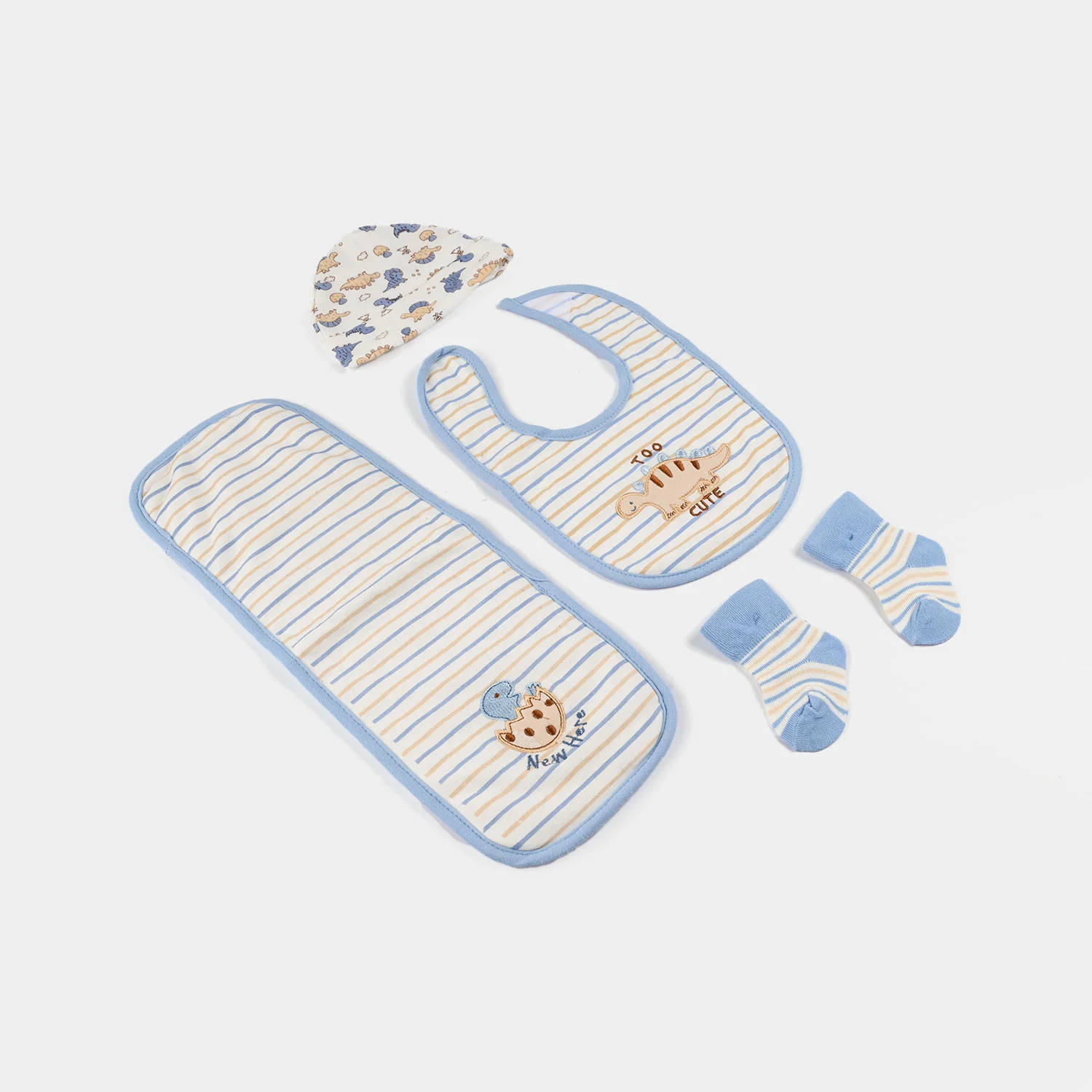 Baby Essentials Set Bib, Cap, & Socks