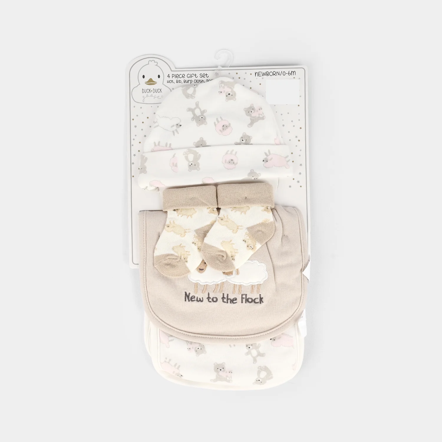Baby Socks & Cap Bib Set | 4PCs - Image 3