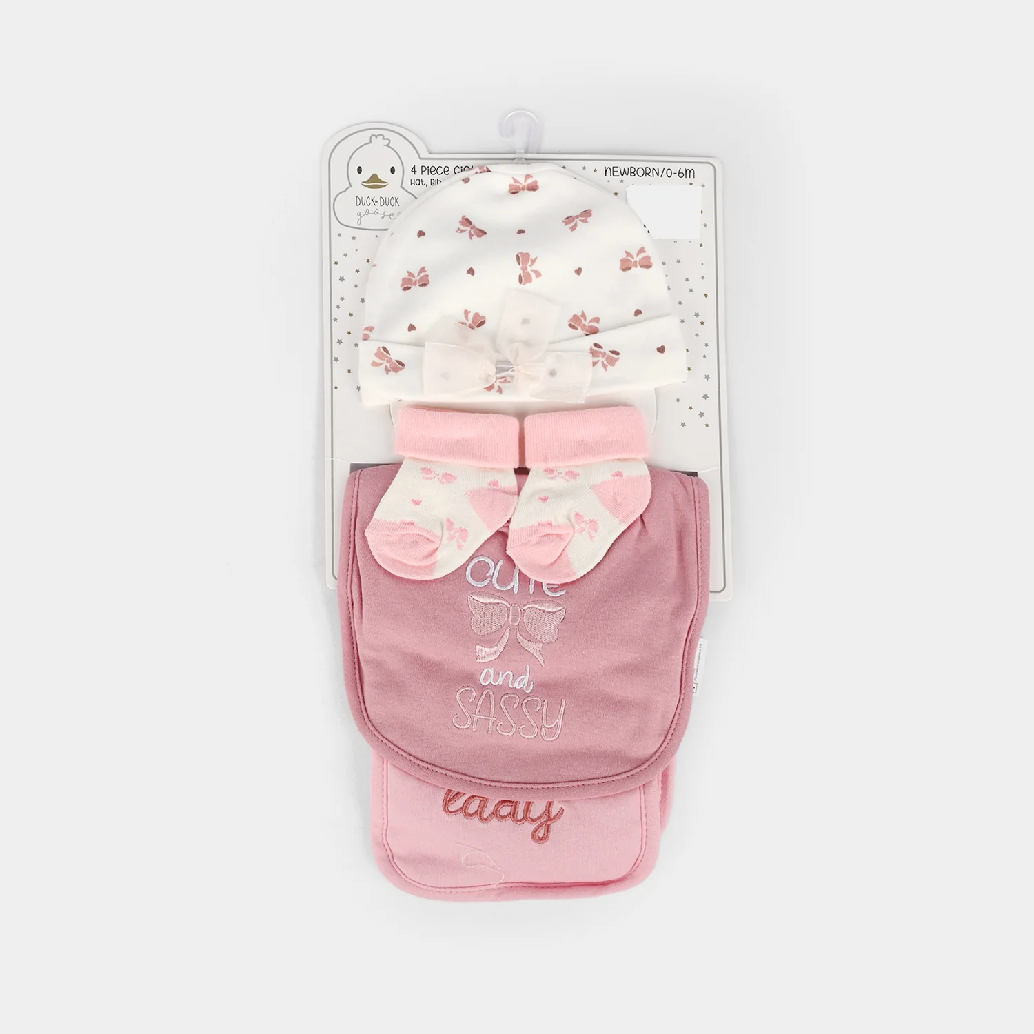 Baby Socks & Cap Bib Set | 4PCs - Image 3