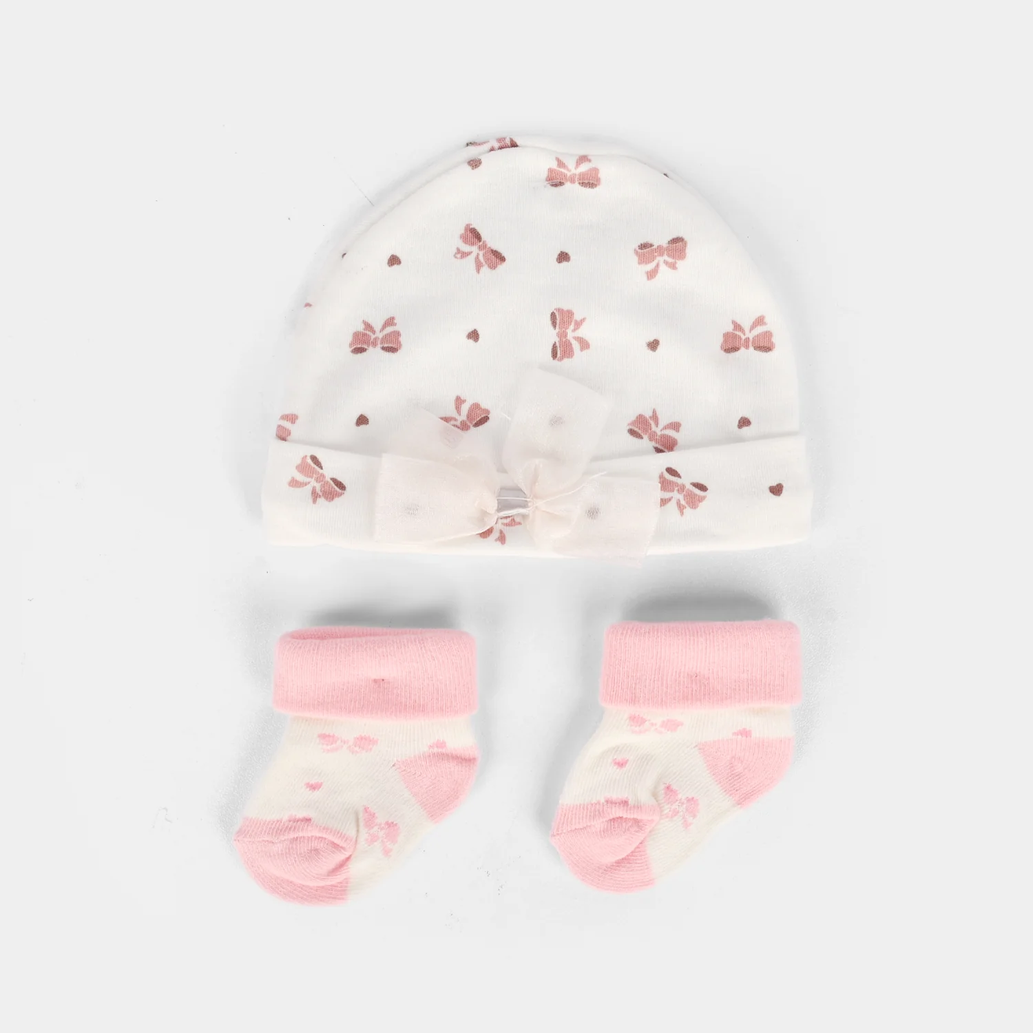 Baby Socks & Cap Bib Set | 4PCs - Image 4
