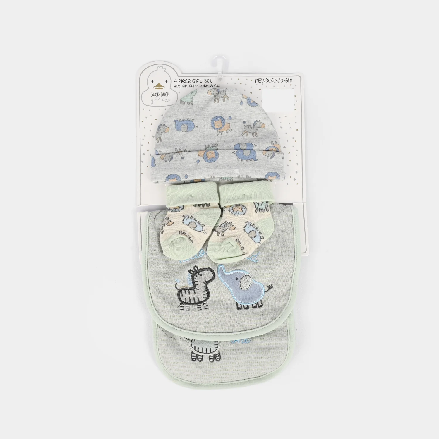 Baby Socks & Cap Bib Set | 4PCs - Image 3