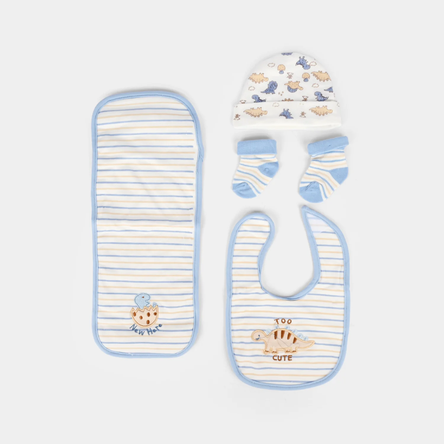 Baby Socks & Cap Bib Set | 4PCs