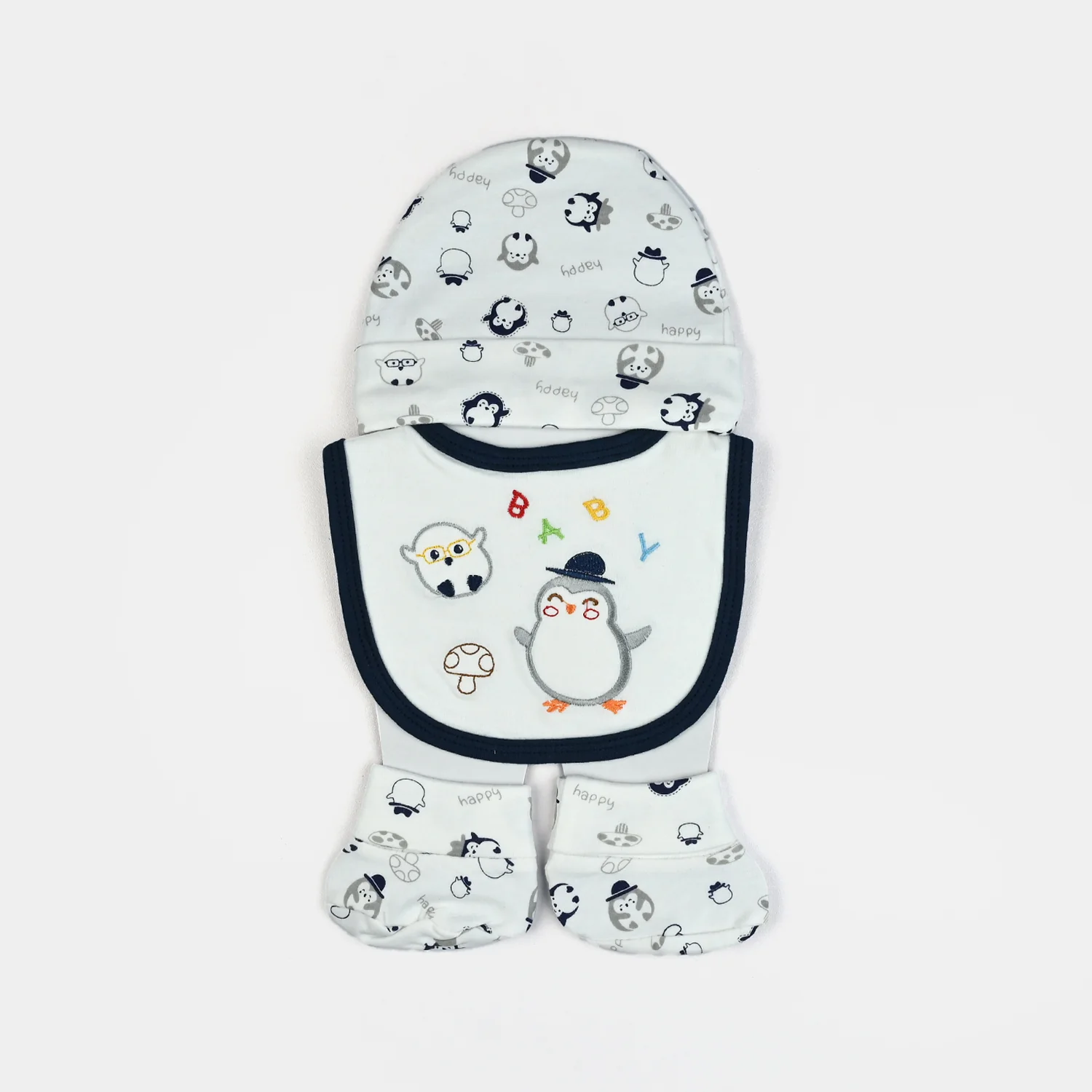 Baby Socks & Cap Bib Set | 4PCs - Image 3