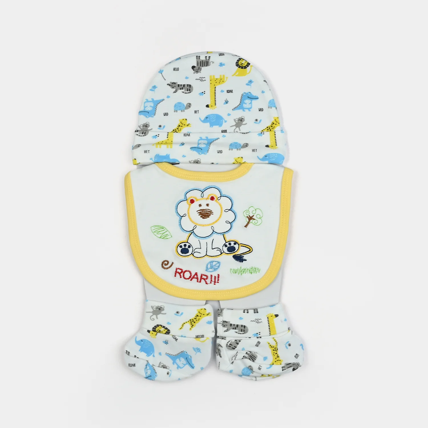 Baby Socks & Cap Bib Set | 4PCs - Image 3