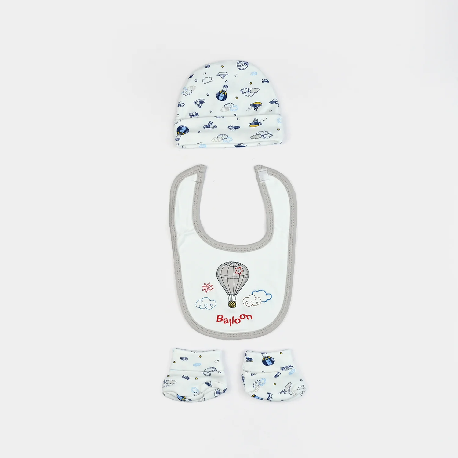 Baby Socks & Cap Bib Set | 4PCs