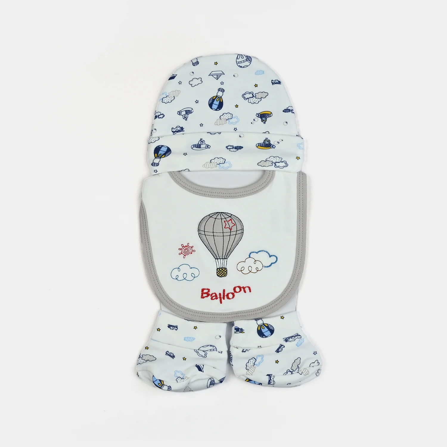Baby Socks & Cap Bib Set | 4PCs - Image 3