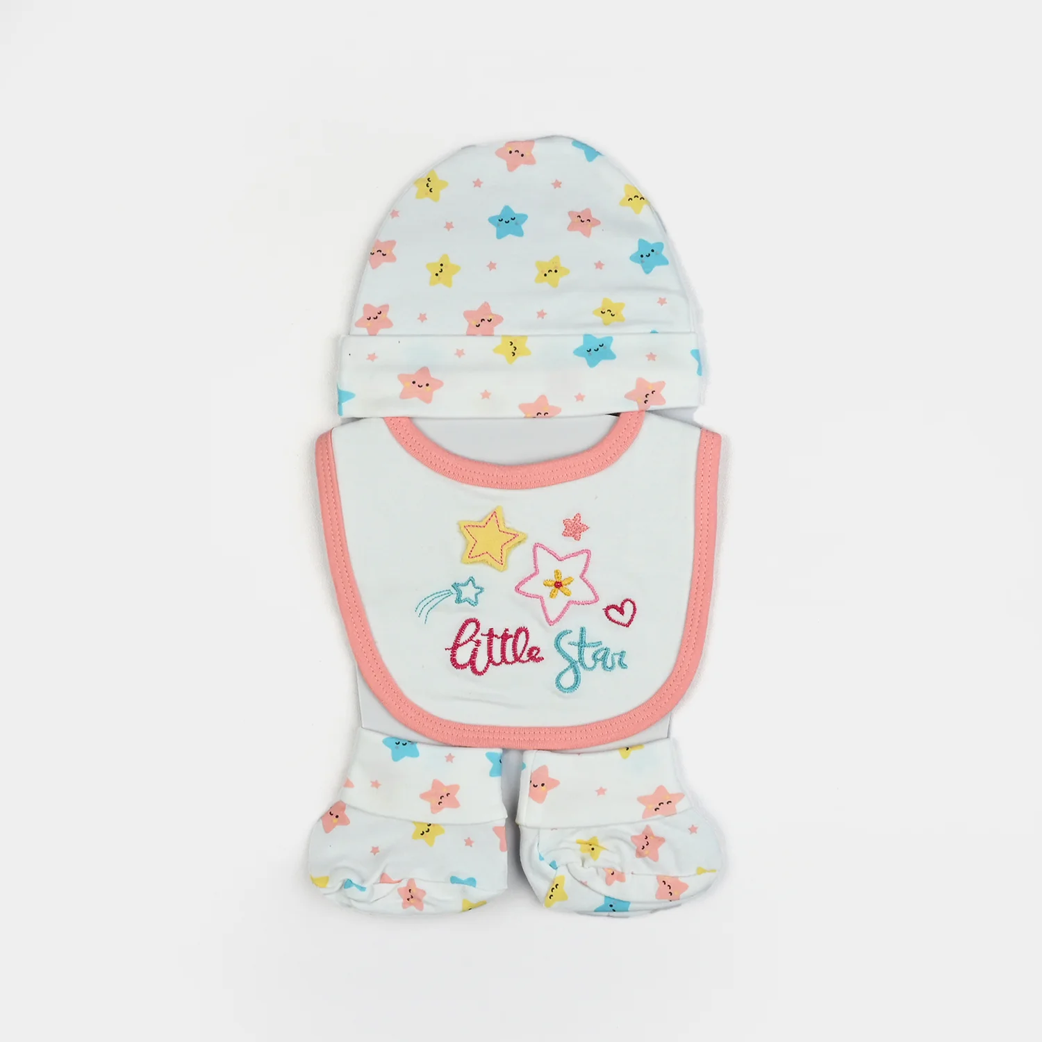 Baby Socks & Cap Bib Set | 4PCs - Image 3