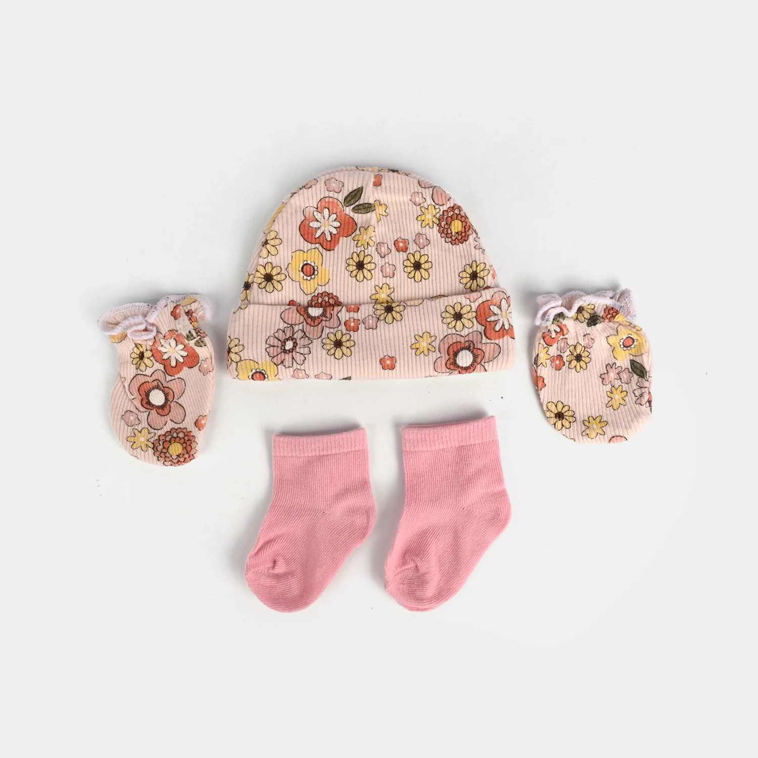 Baby Cap, Mittens & Socks Set - Image 2