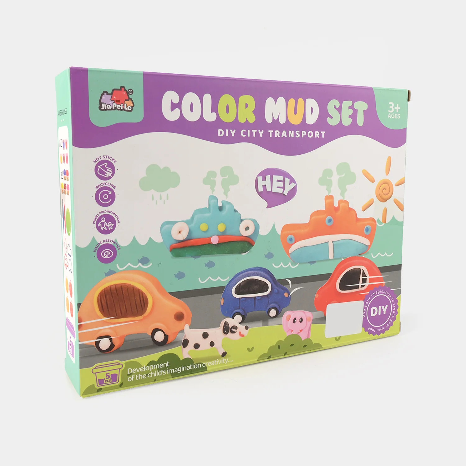 Mud Set DIY City Transport | Creative Play Dough Kit - Image 3