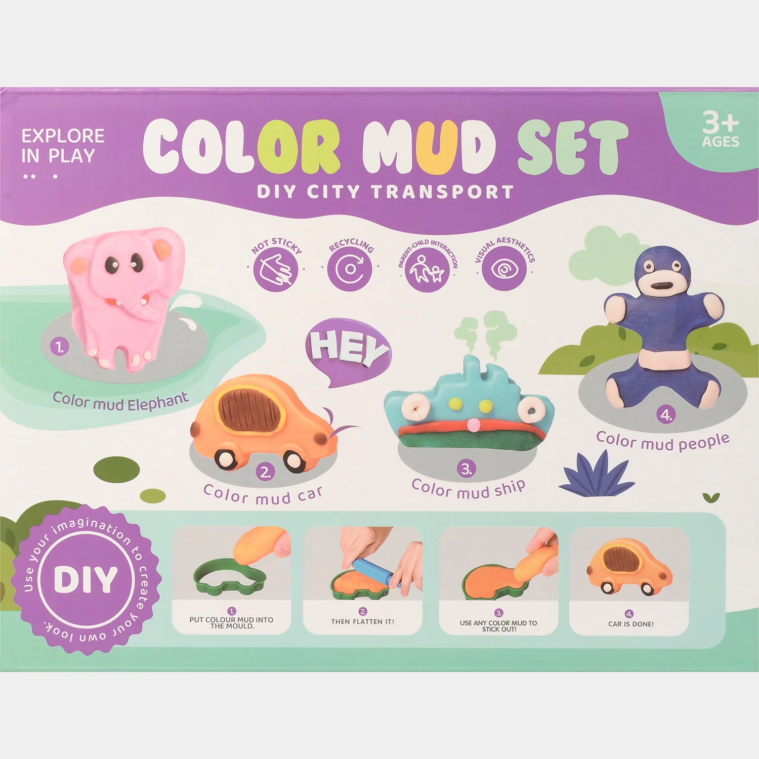 Mud Set DIY City Transport | Creative Play Dough Kit - Image 4