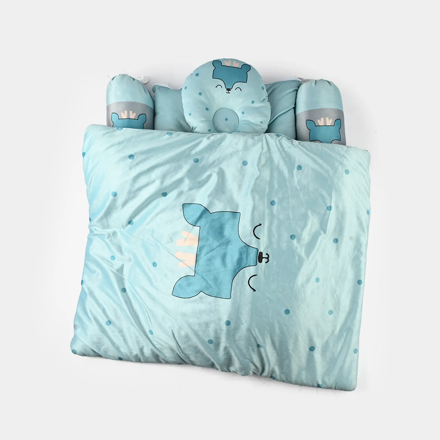 Baby Sleeping Bedding Set with Pillow & Bolsters - Image 2