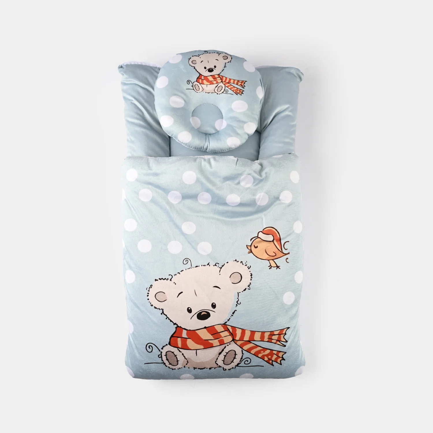 Baby Sleeping Bedding Set with Pillow & Bolsters - Image 3