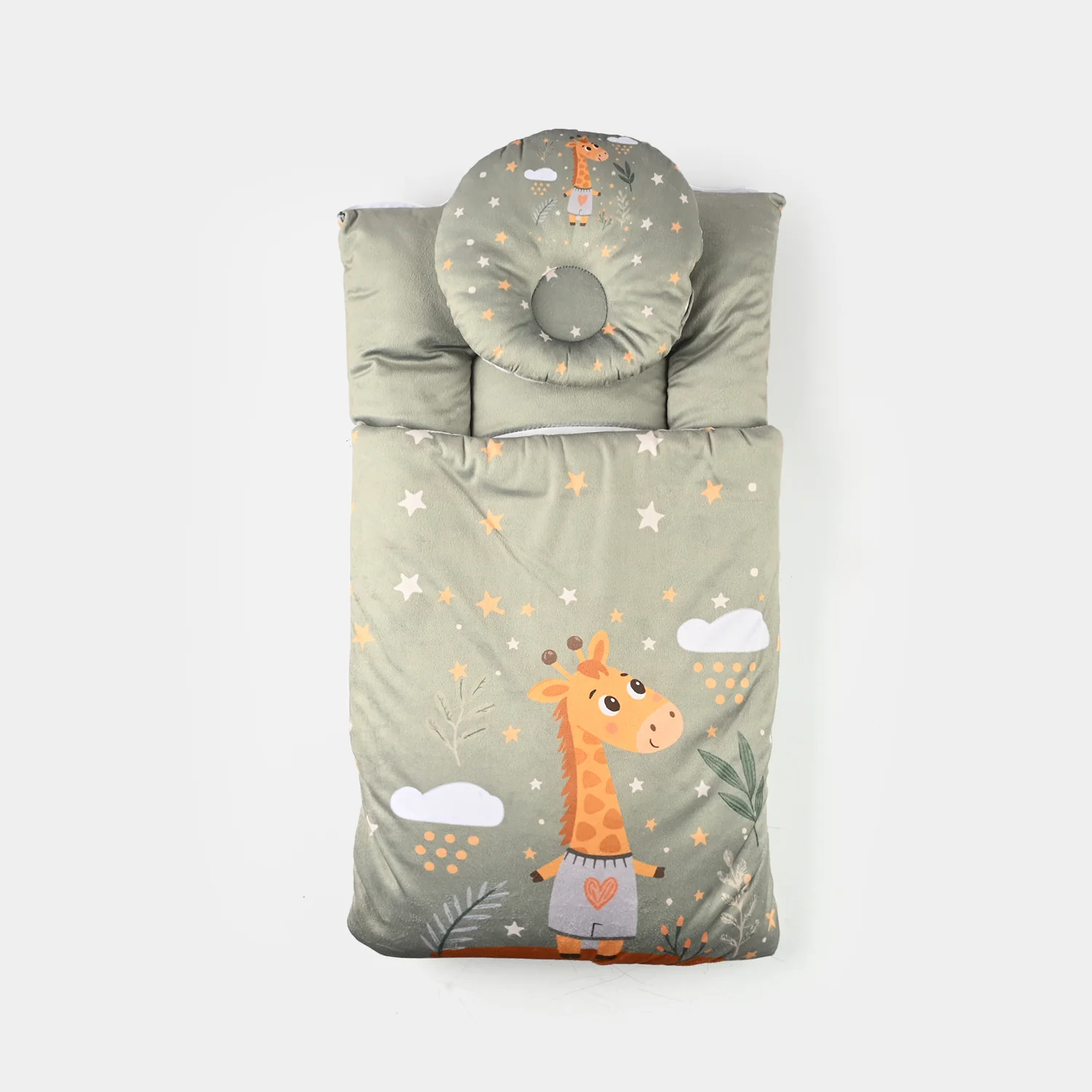 Baby Sleeping Bedding Set with Pillow & Bolsters - Image 3