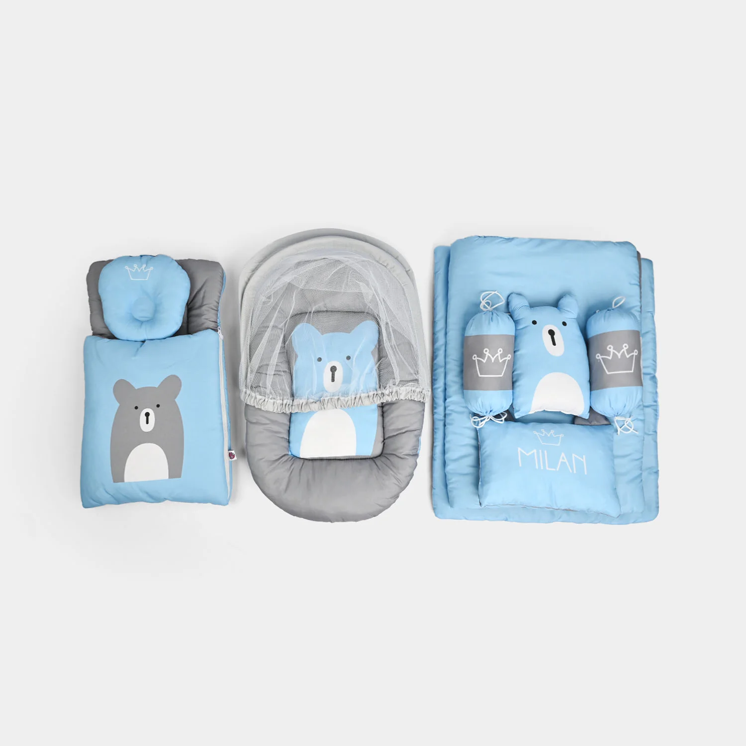 Baby Carry Nest/Bedding Set | 9PCs - Image 2