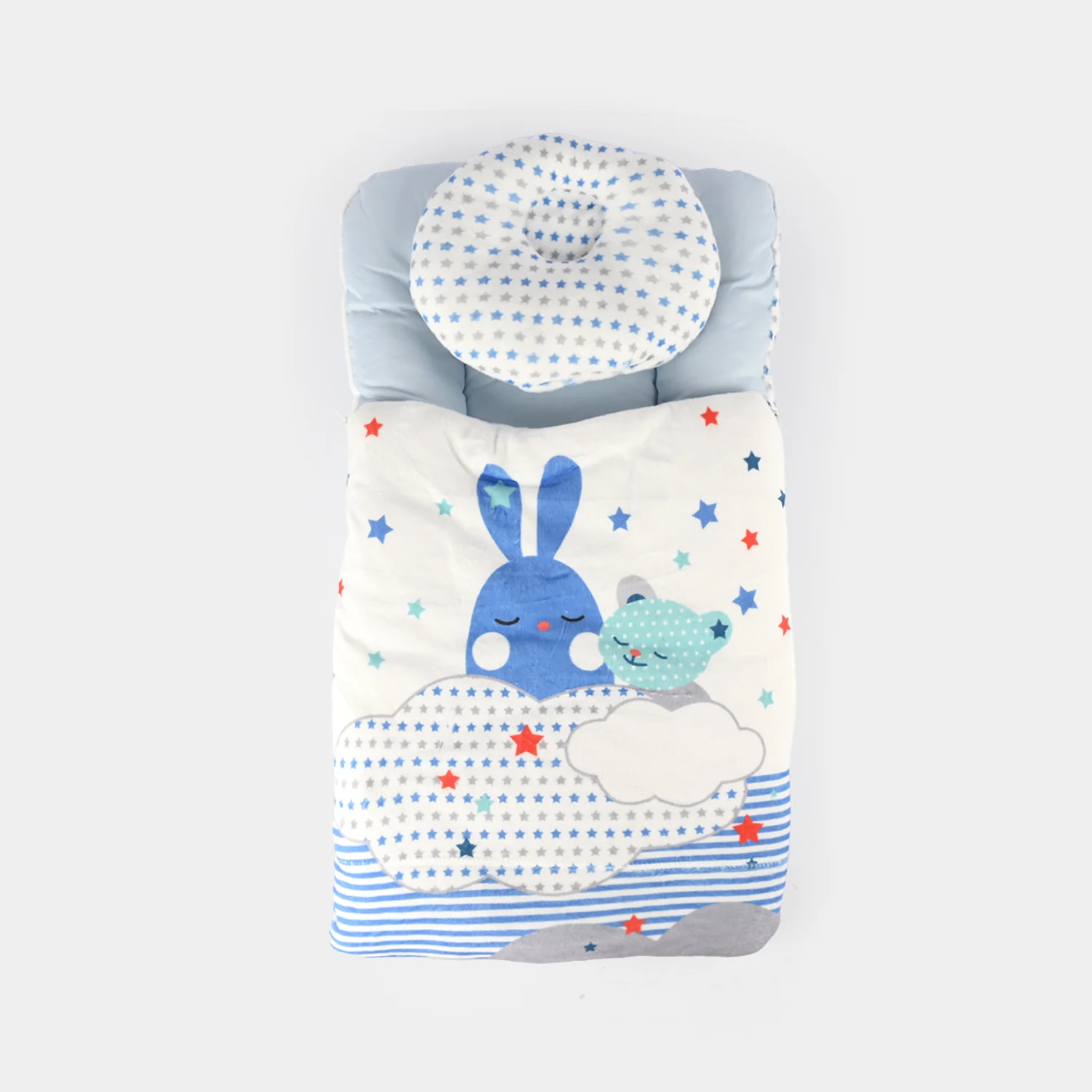 Cute Printed Baby Carry Nest with Head Pillow - Image 4