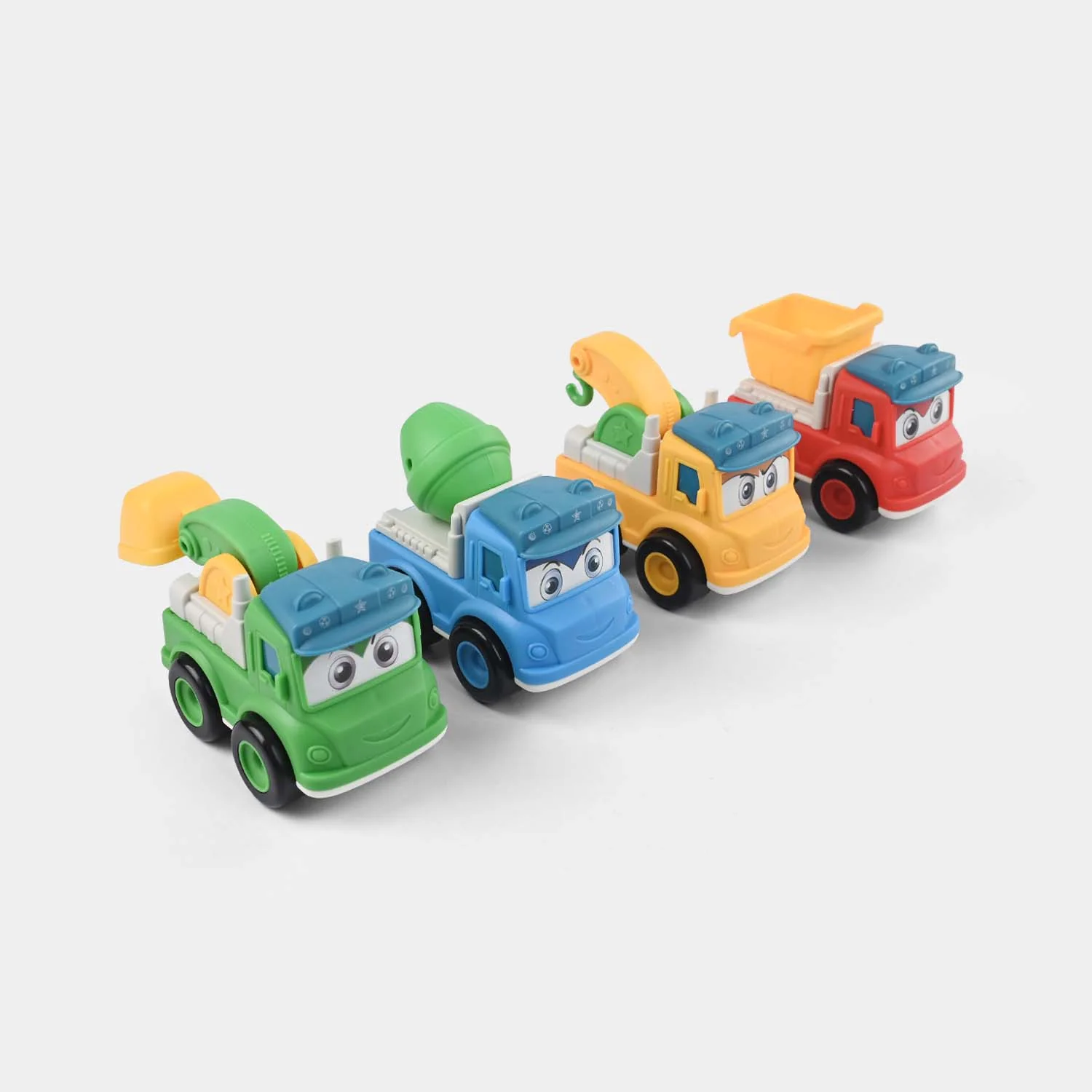 Cartoon Engineering Vehicles | Pack of 4