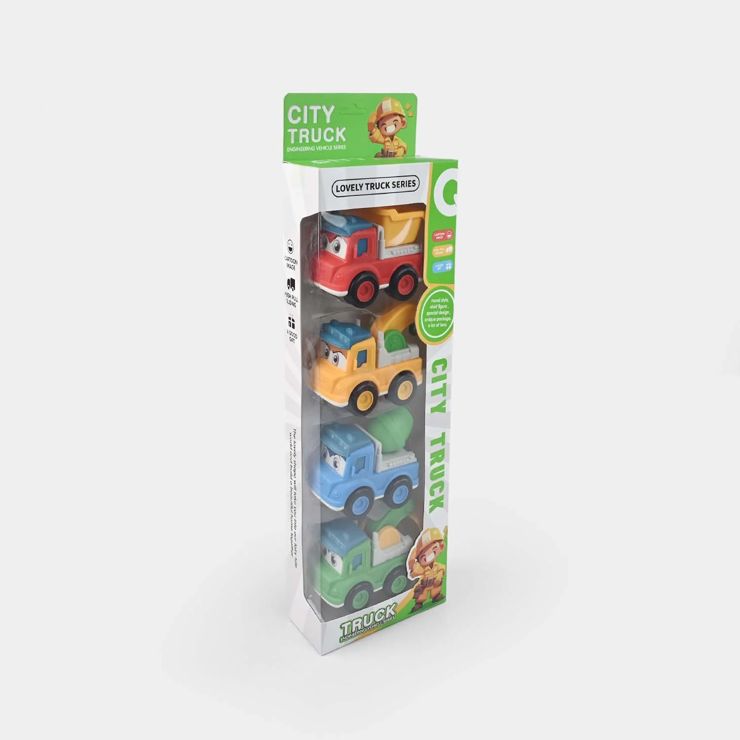 Cartoon Engineering Vehicles | Pack of 4 - Image 3