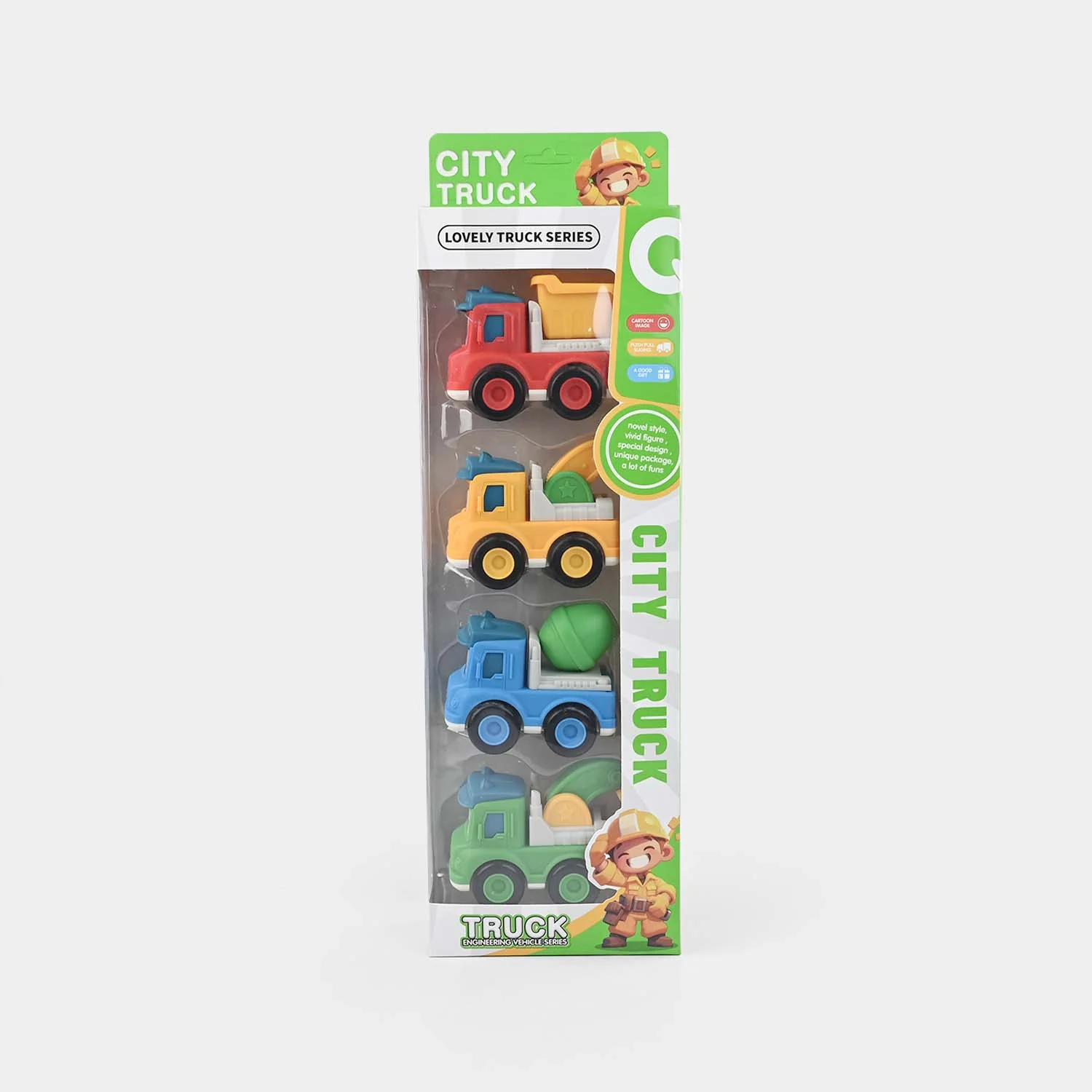 Cartoon Engineering Vehicles | Pack of 4 - Image 5