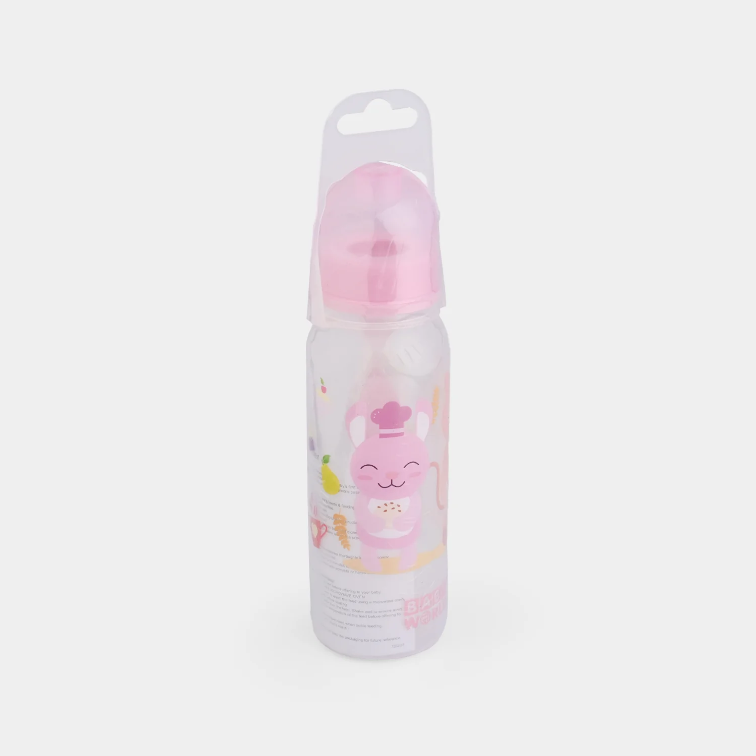 Cereal Feeder Bottle Round 80Z 8045 Pink