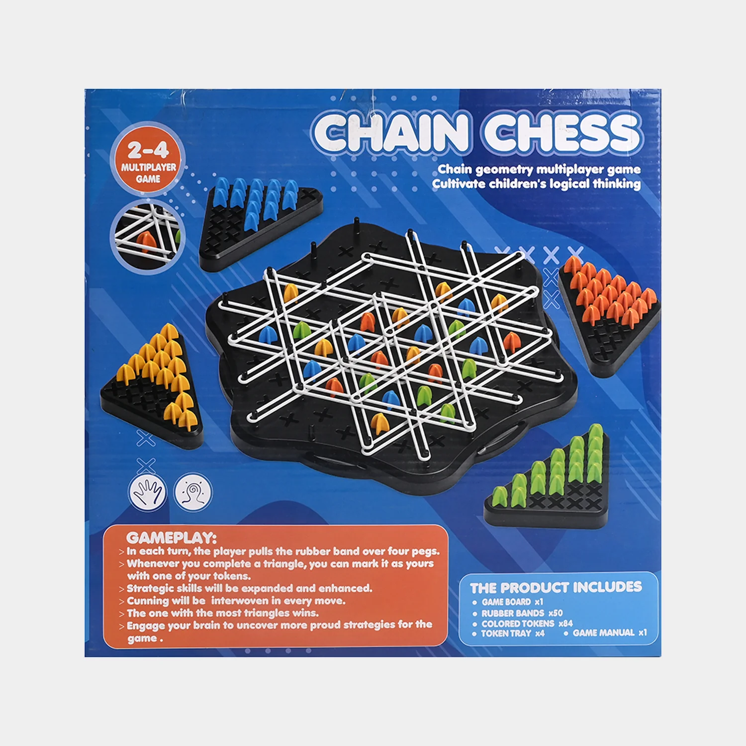 Chain Logic Chess Triggle Rubber Band Multiplayer Game - Image 8