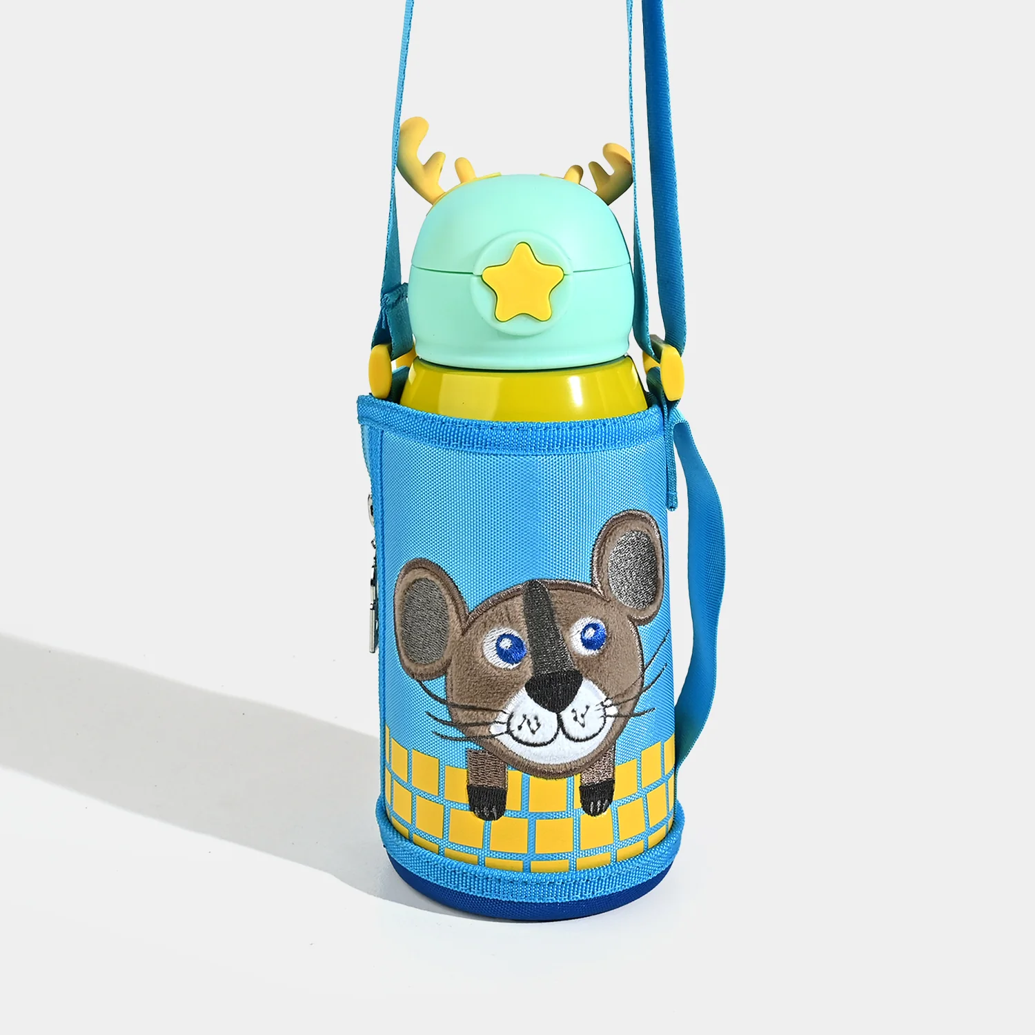 CHARACTER STEEL SIPPER/STRAW BOTTLE 1548-YELLOW - Image 4