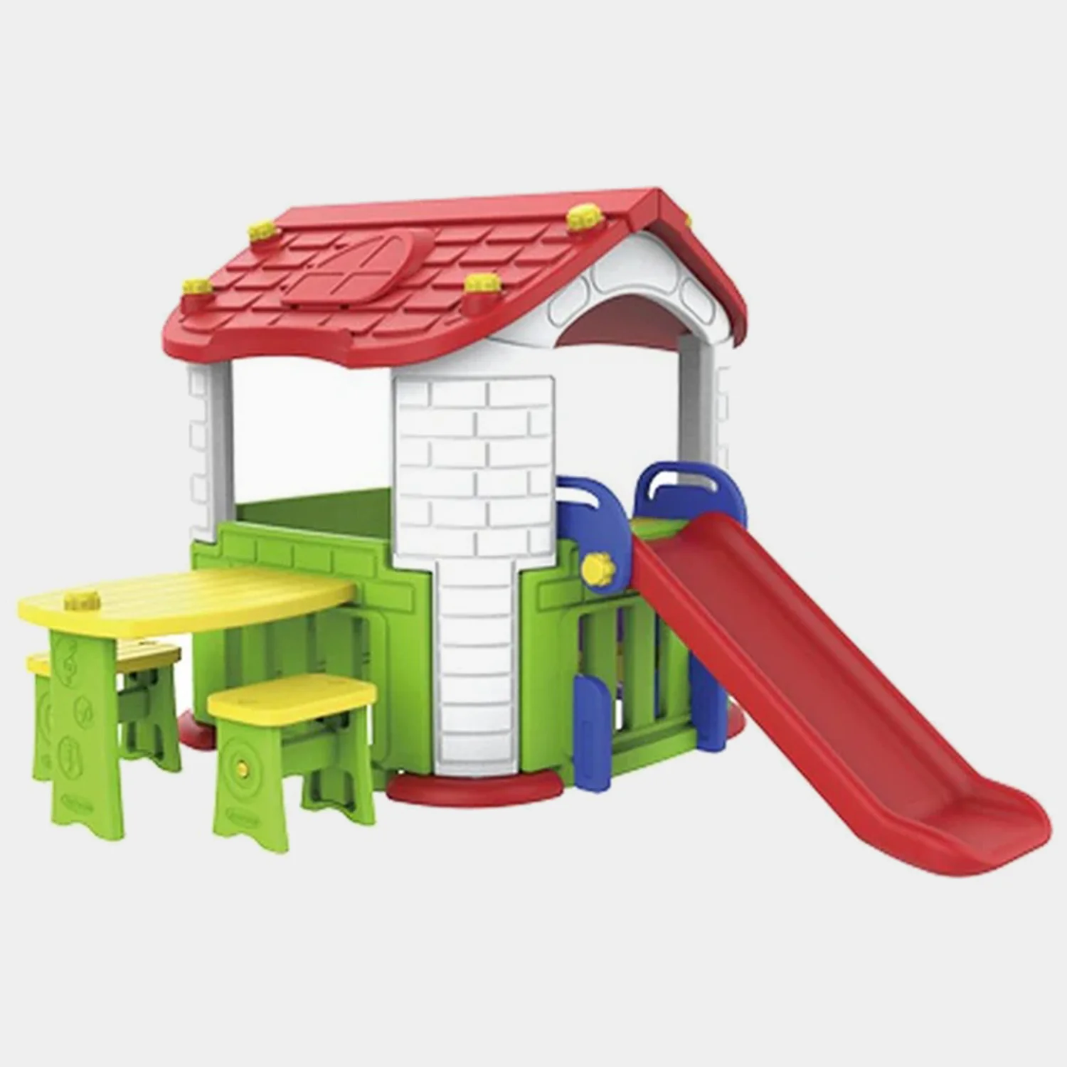 Kids Activity Playhouse with Slide & Table Set - Image 2