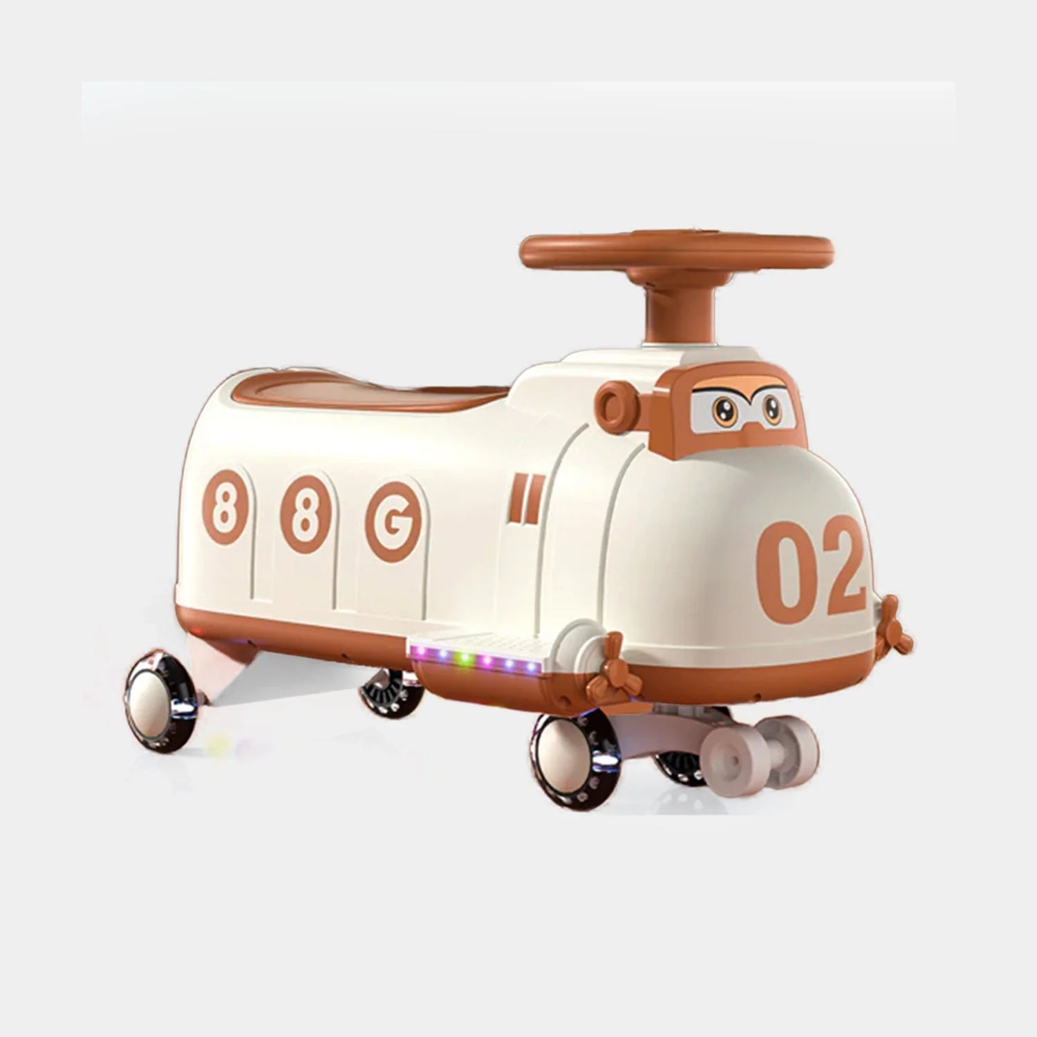 Ride-on Twisting Car for Kids - Brown