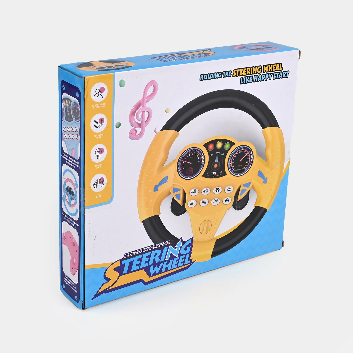 Toy Steering Wheel with Sound Effects | Interactive Driving Fun for Kids - Image 3