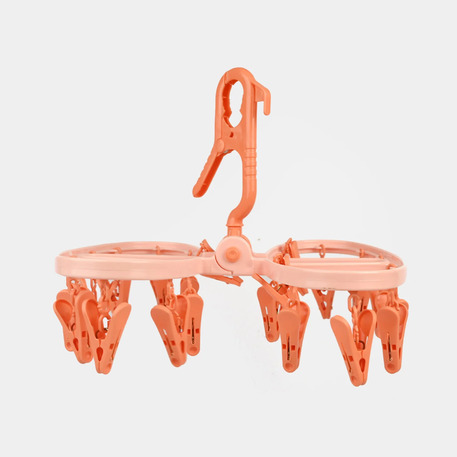 Baby Clothes Drying Hanger With Multiple Clips