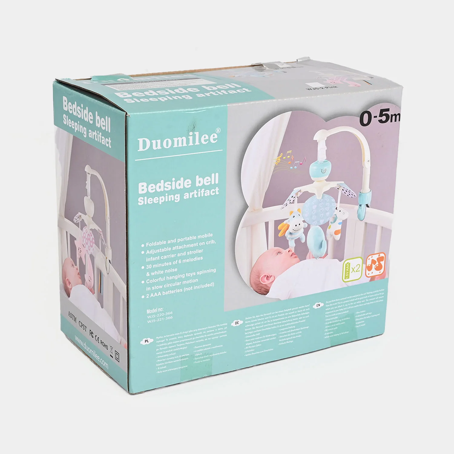 Mobile Crib Bell Musical Hanging Toys -WJ5 Blue - Image 2