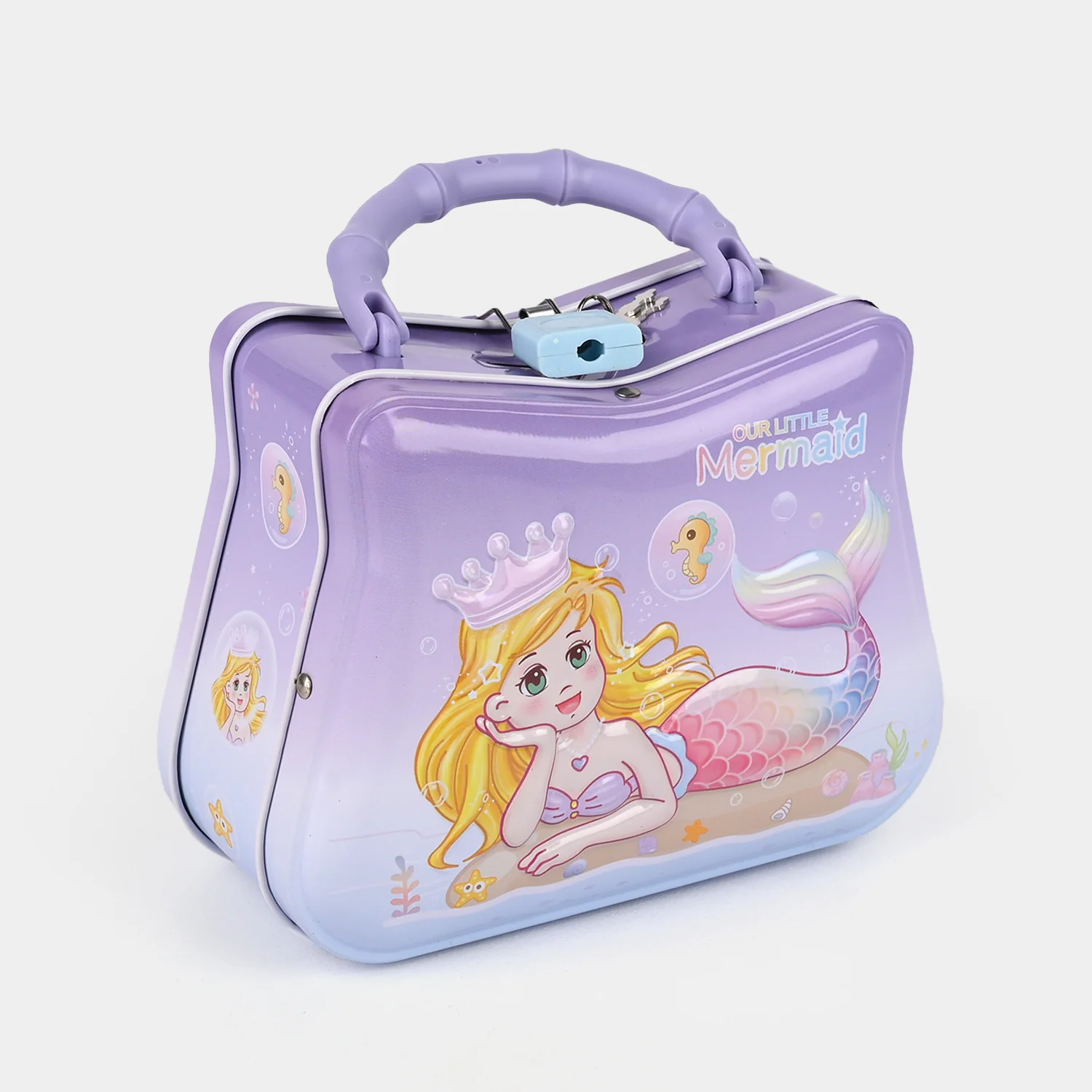 Metal Coin/Money Box with Lock For Kids