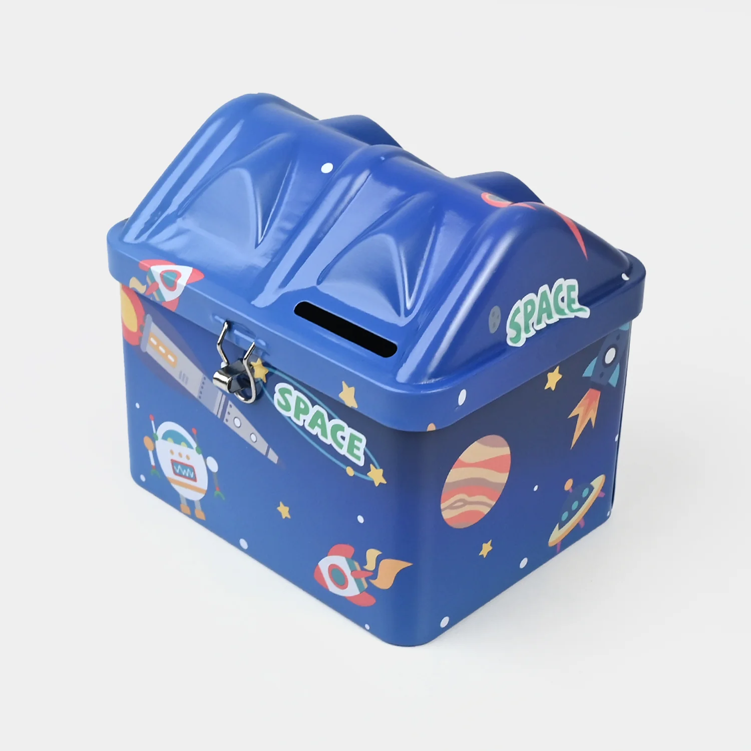 Metal Coin/Money Box with Lock For Kids