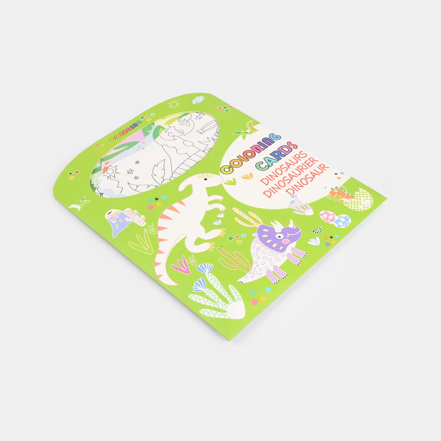 Dinosaur Themed Coloring Cards for Kids - Image 3