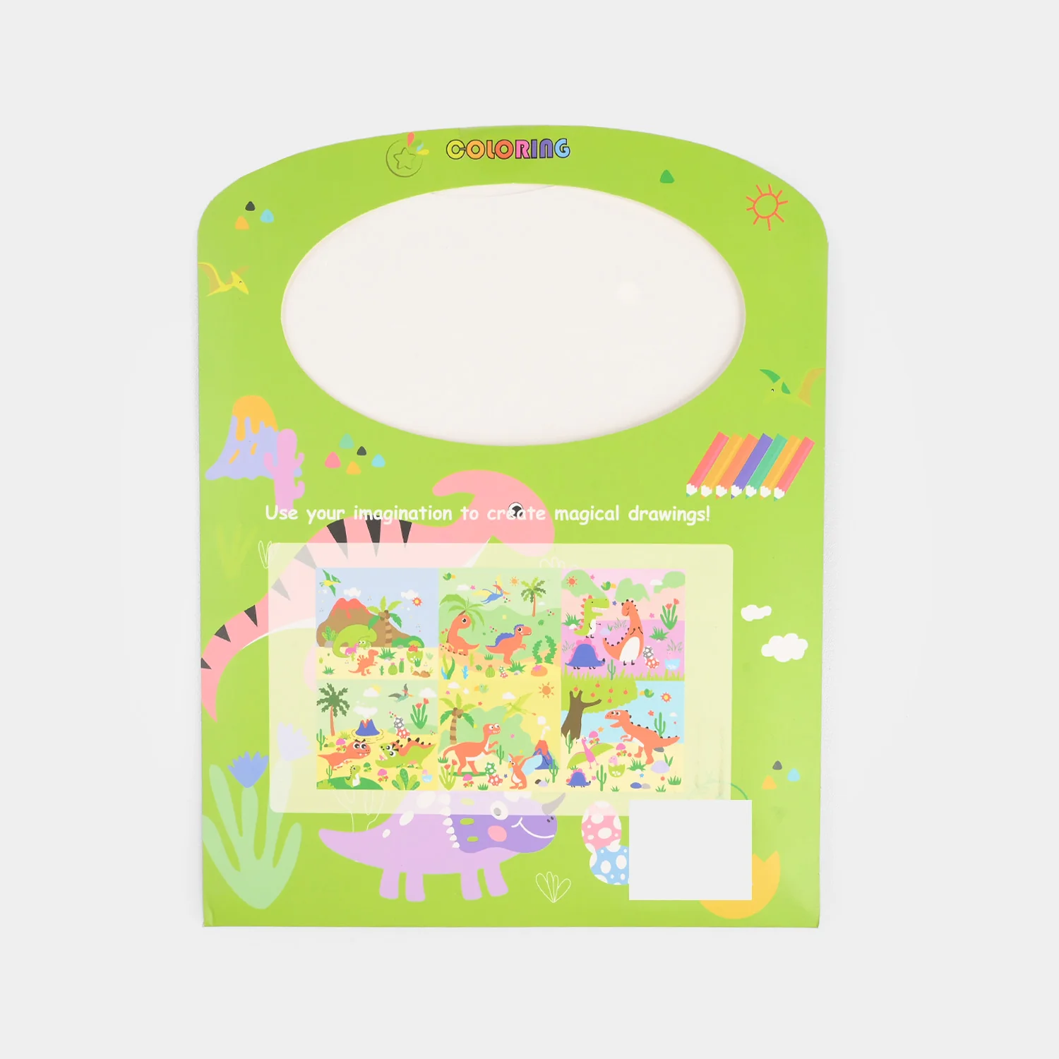 Dinosaur Themed Coloring Cards for Kids - Image 4