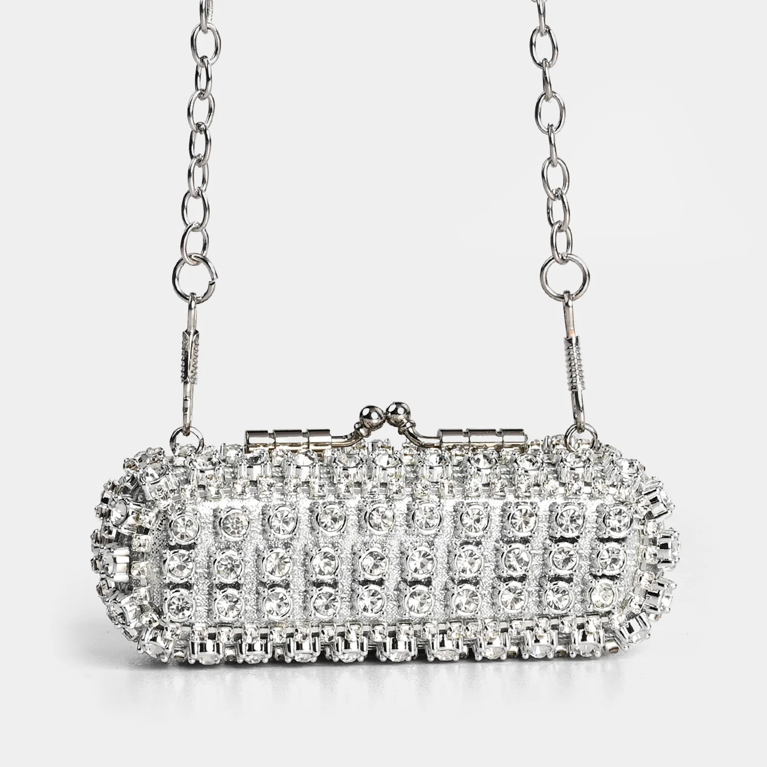Crystal Clutch Bag With Chain Strap - Image 4