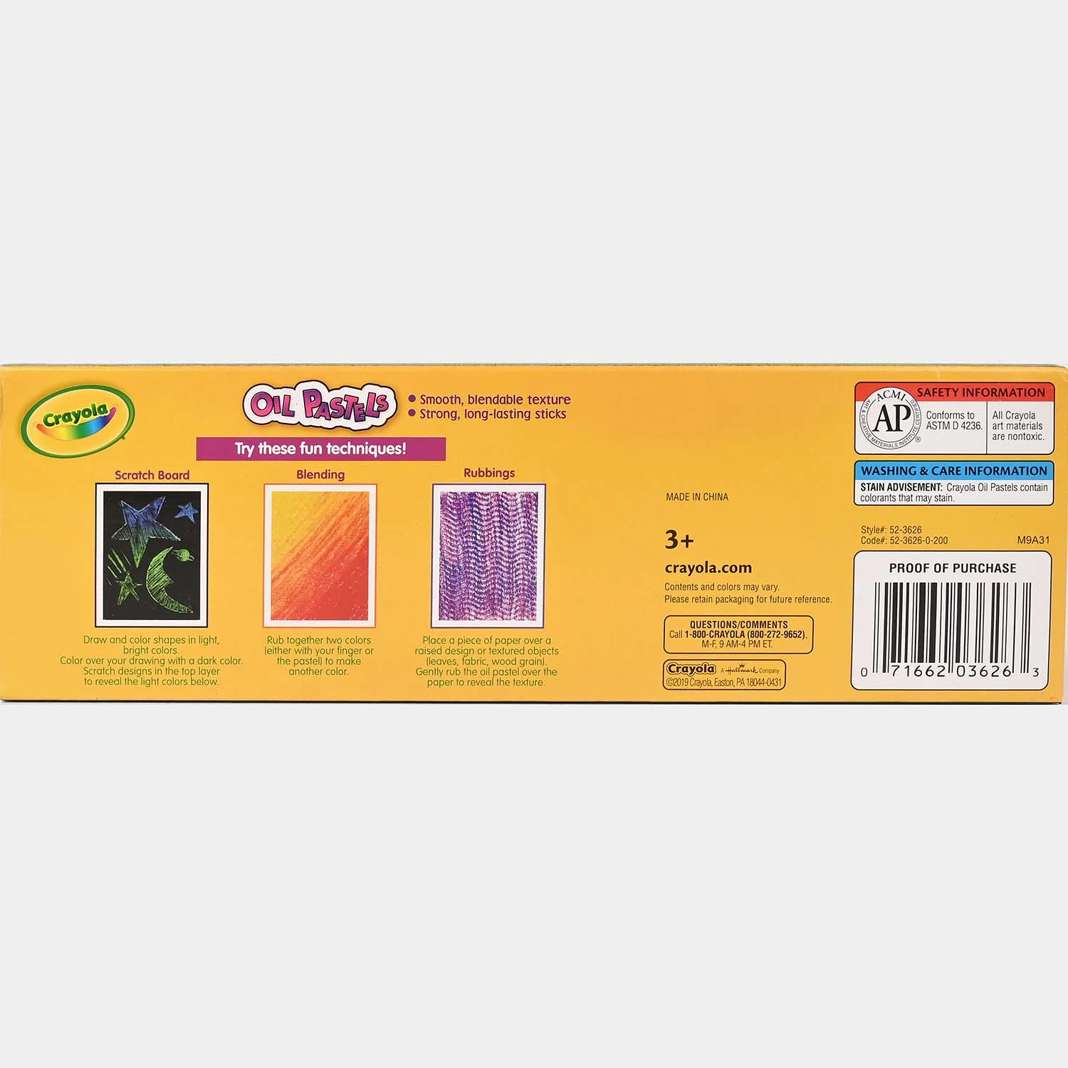 Crayola Oil Pastel Crayon 24Pcs 523626 - Image 4
