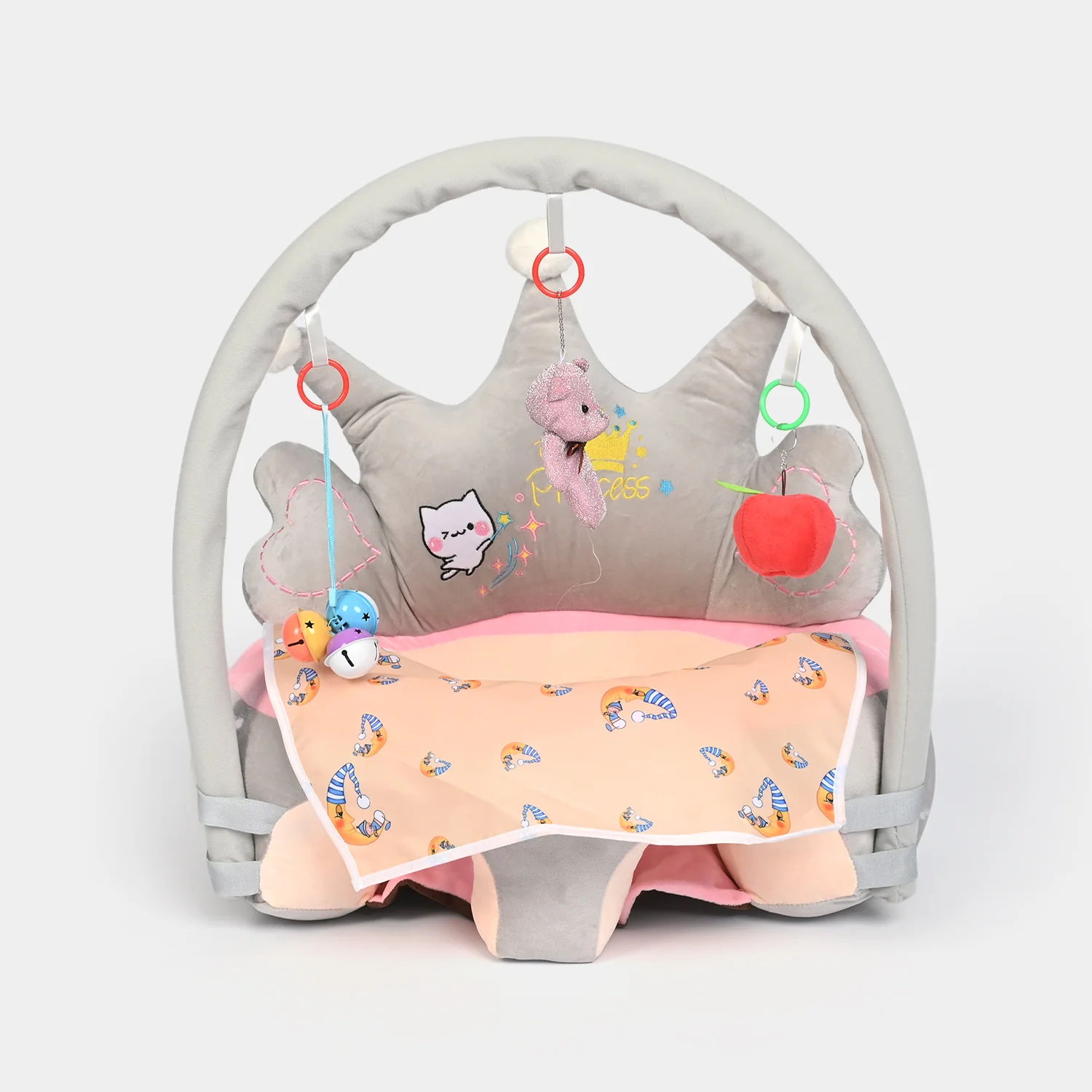 Baby Crown Floor Seat/Support Sofa Seat 6M+ | 909-Gray - Image 3