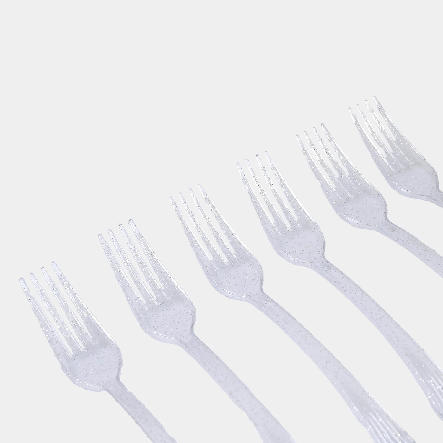 Mini Crystal Plastic Forks – Disposable - Image 2