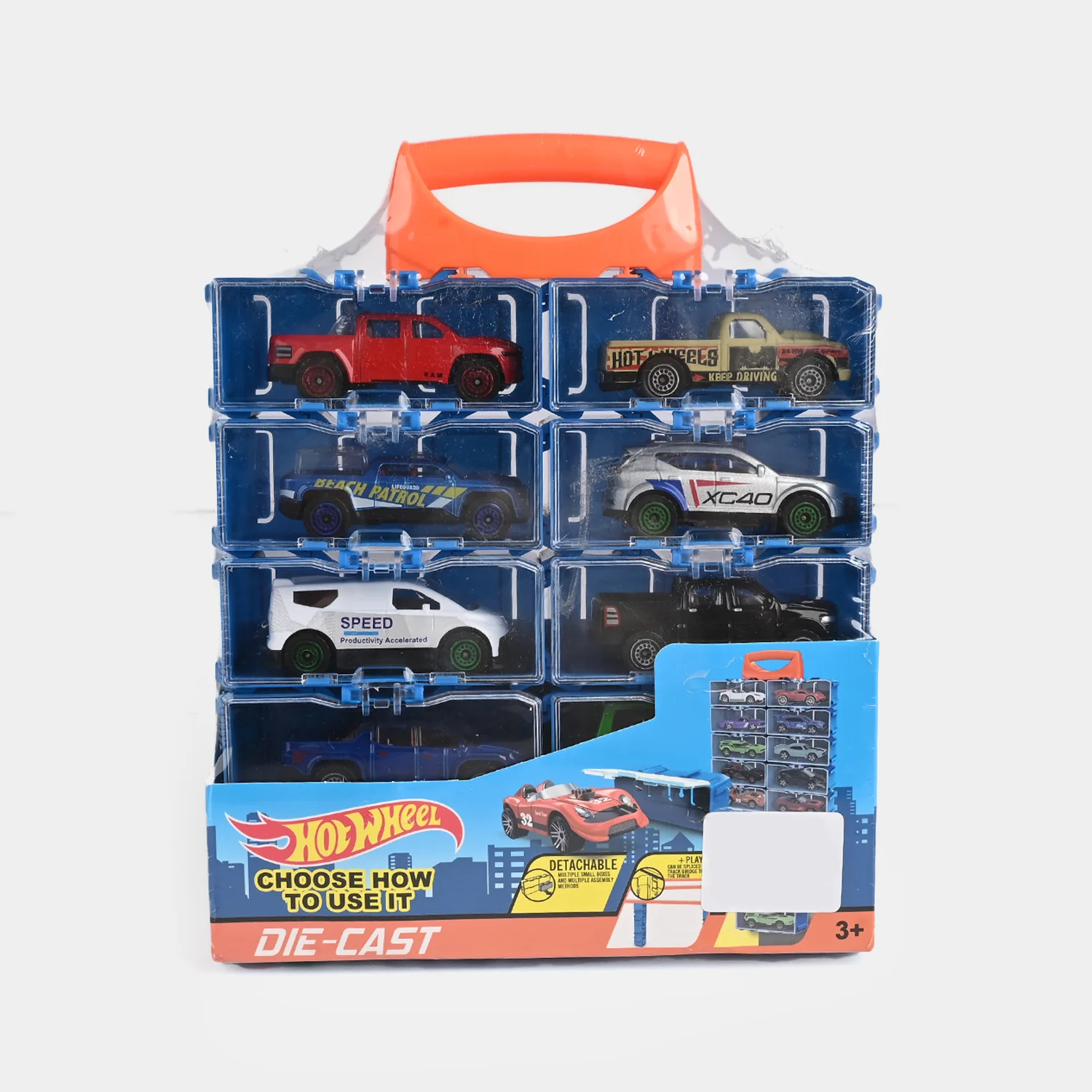 Hot Wheel Diecast 8Pcs Cars With Display Racks - Image 2