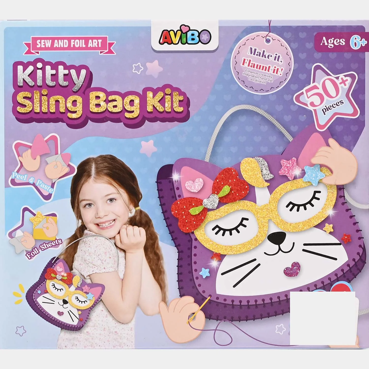 DIY Children's Handmade Kitty Sling Bag Kit for Kids - Image 5