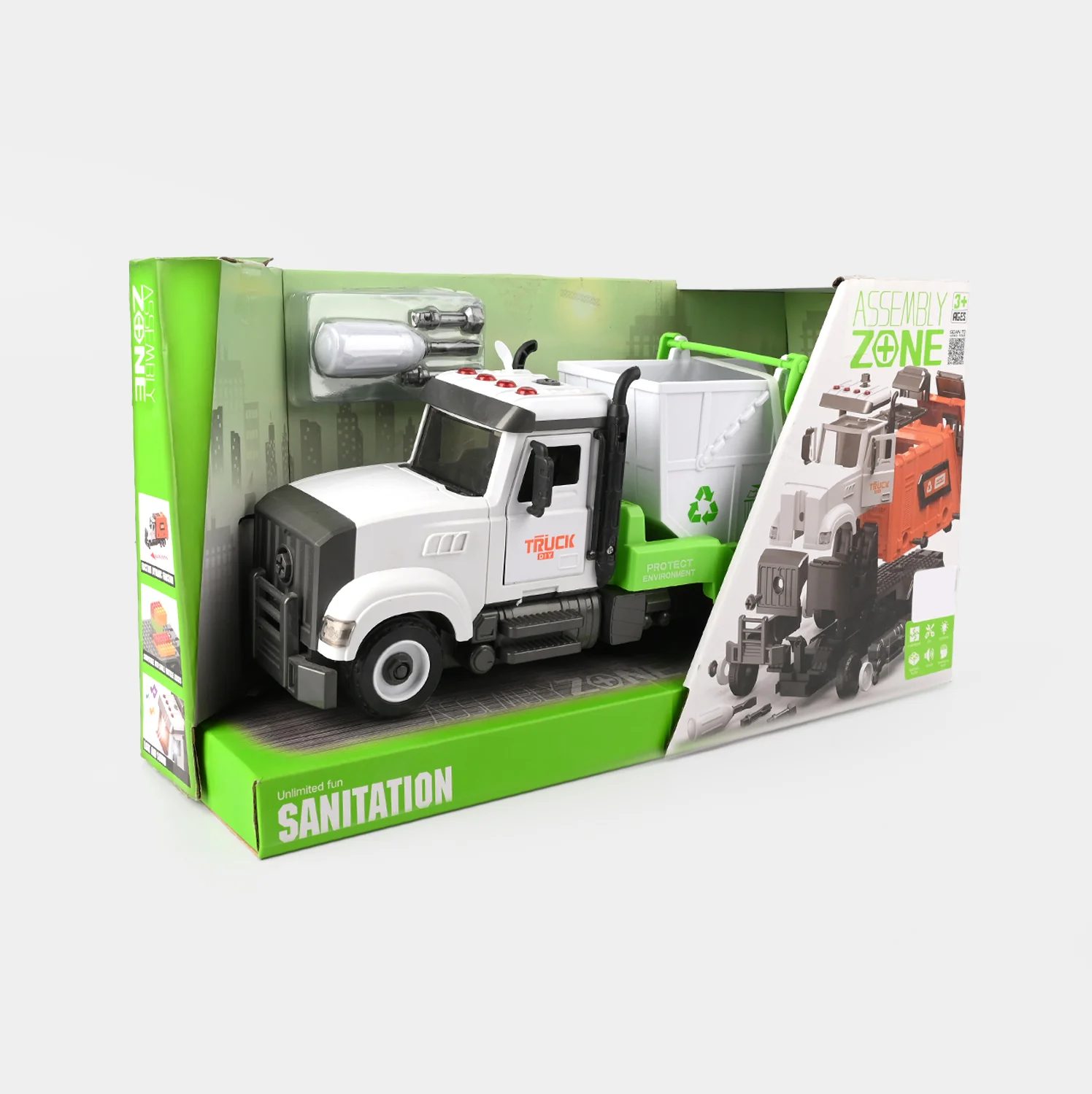 Garbage Truck Toy with Lights & Sounds | Recycling Play Vehicle for Kids - Image 4