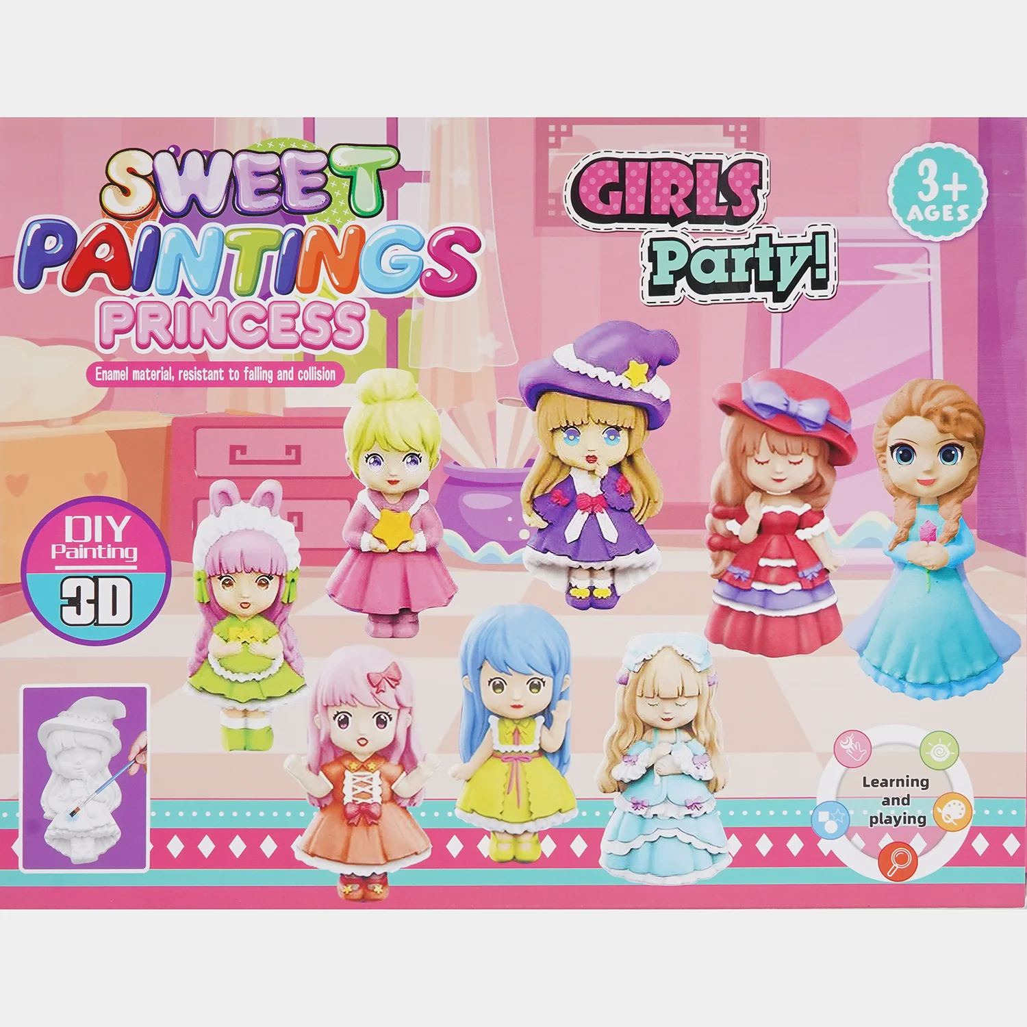 Diy Doll Gypsum Art & Coloring Set for Kids - Image 5
