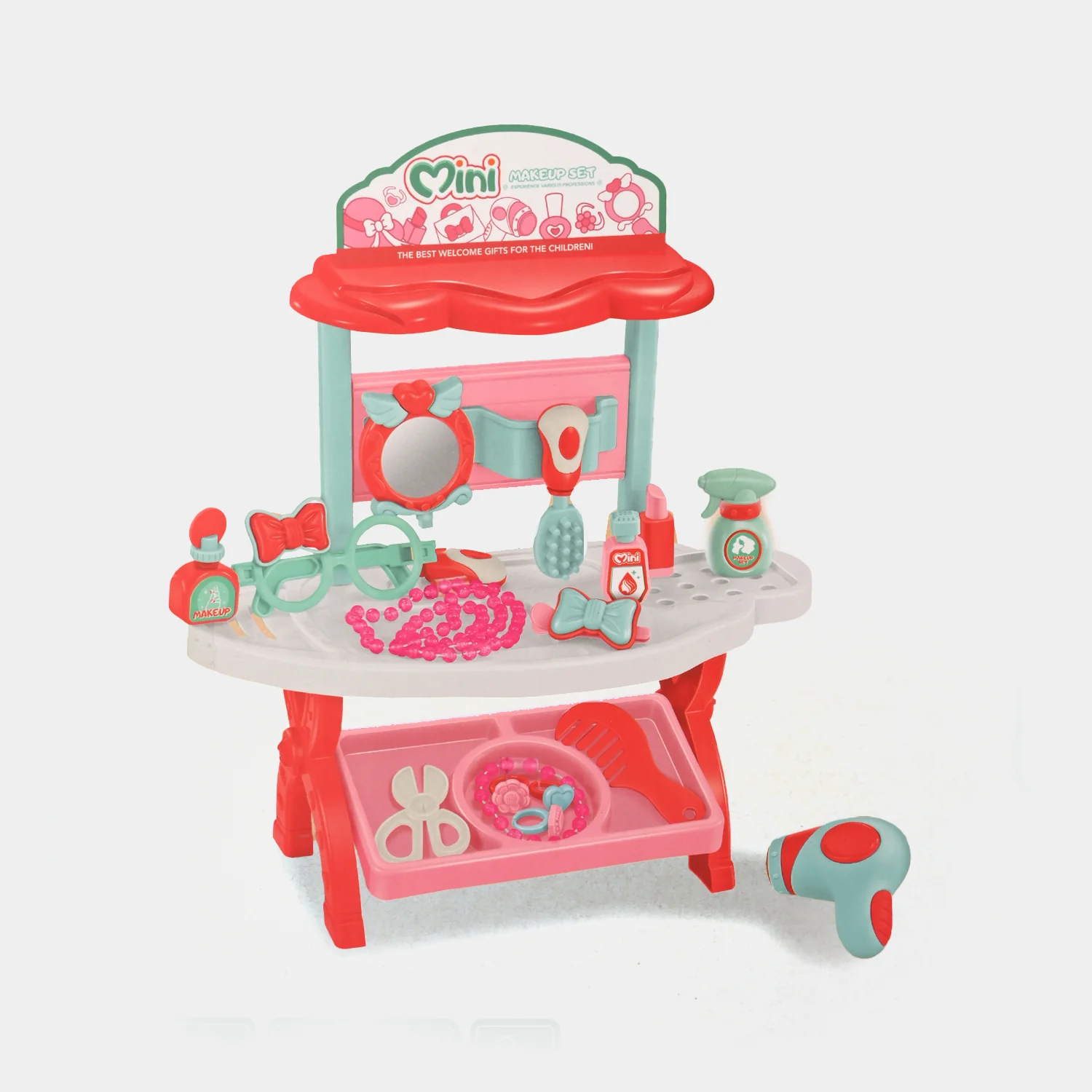 Mini Makeup Set / Dressing Table Play Set (26 Pieces) - Image 2
