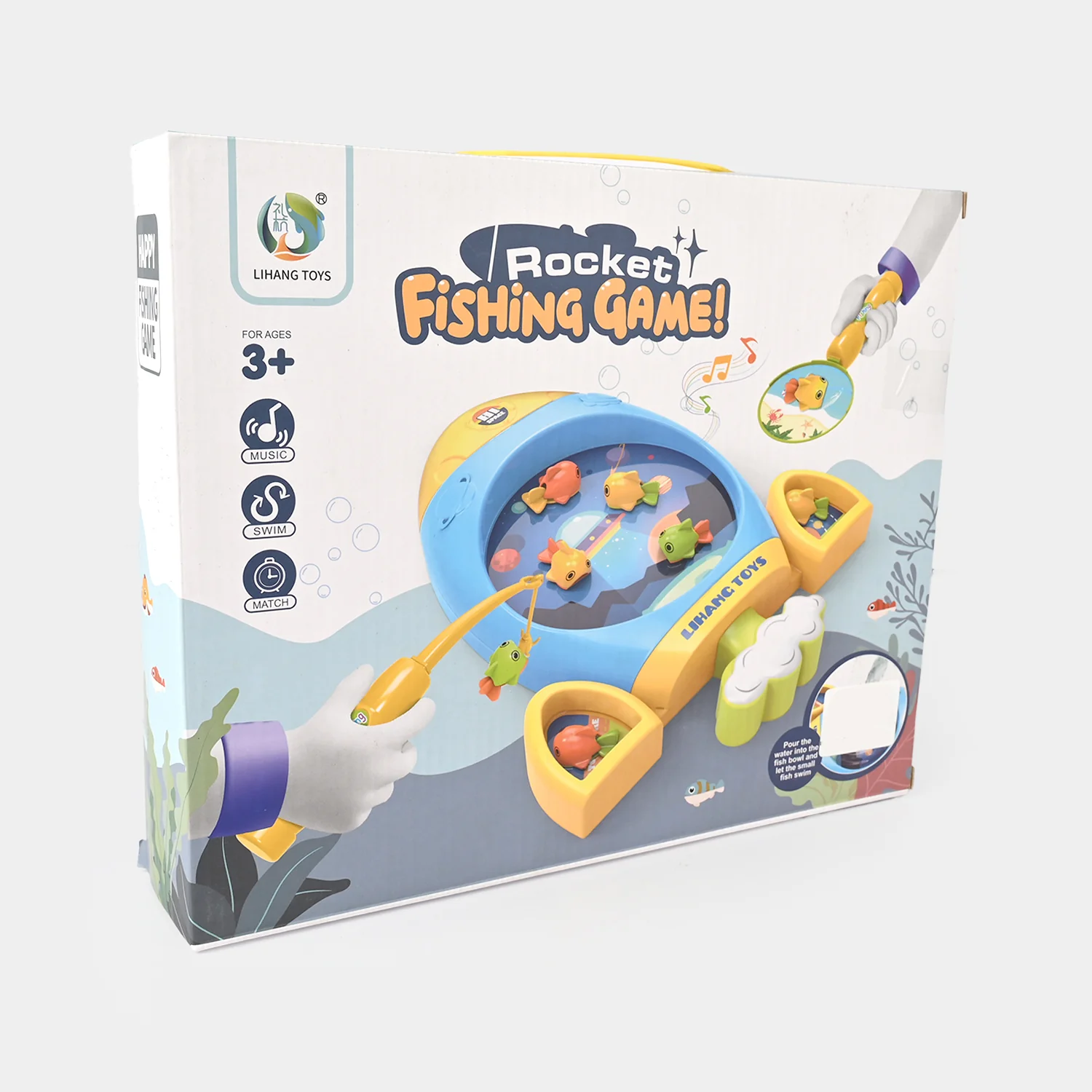 Electric Rocket Fishing Game – Musical Swimming Fish Catch & Match Toy - Image 3