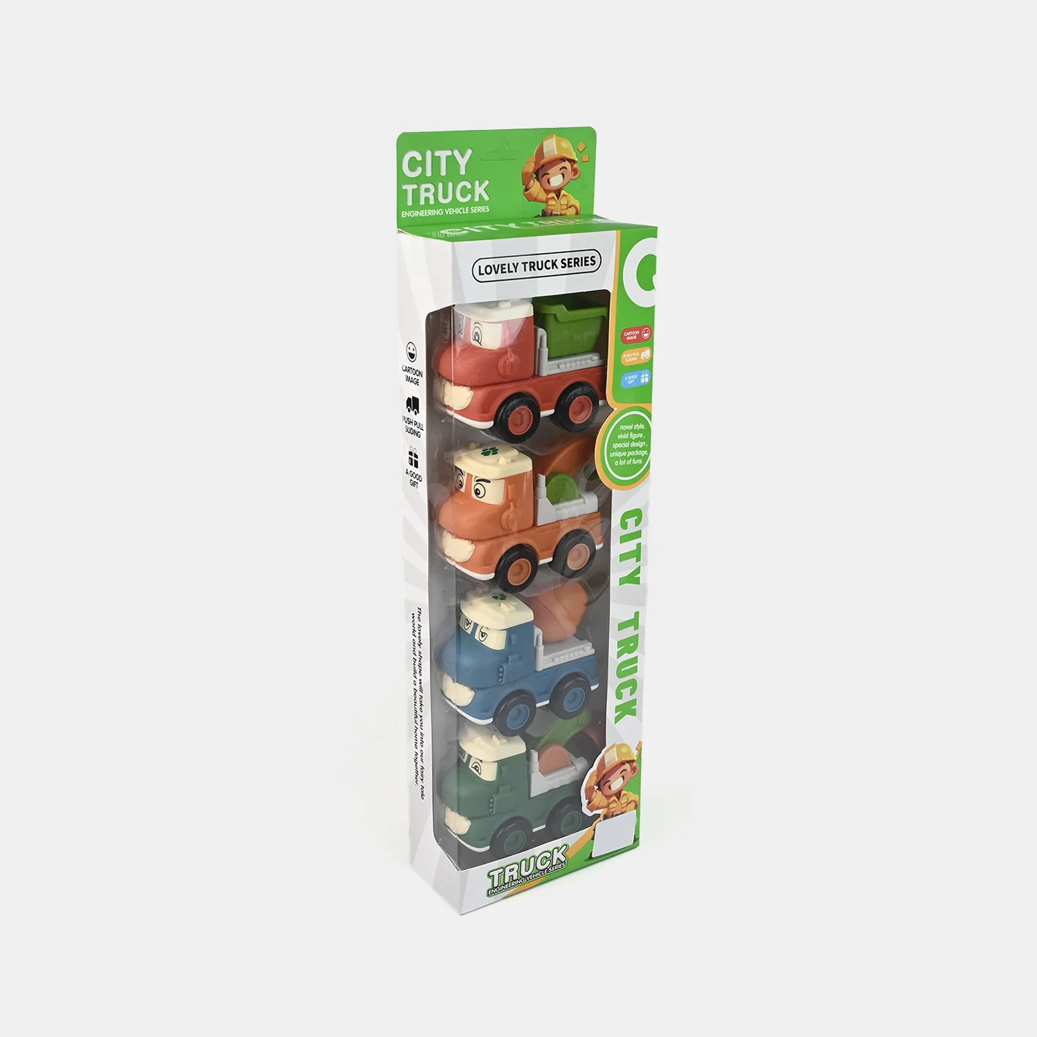 Cartoon Engineering Vehicles | Pack of 4 - Image 3