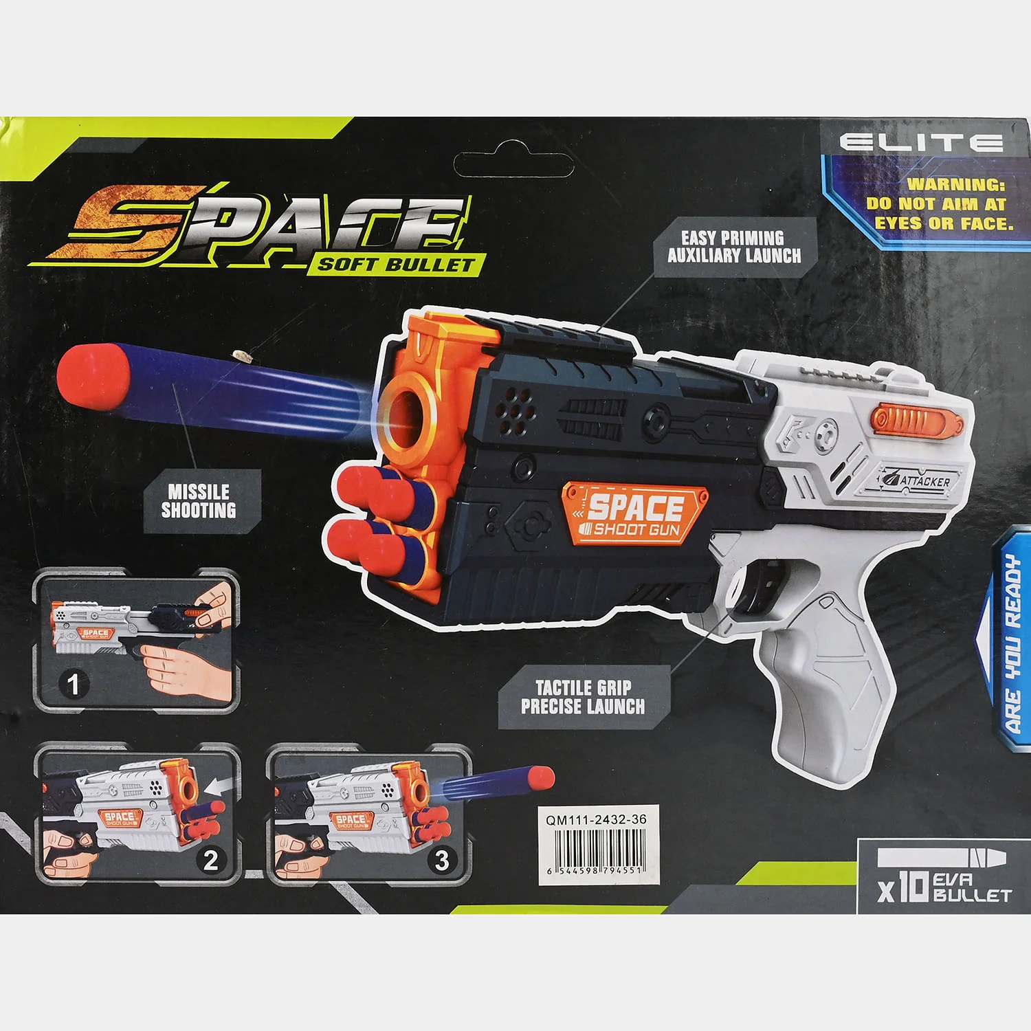 Space Shoot Gun – EVA Soft Bullet Blaster Toy - Image 3
