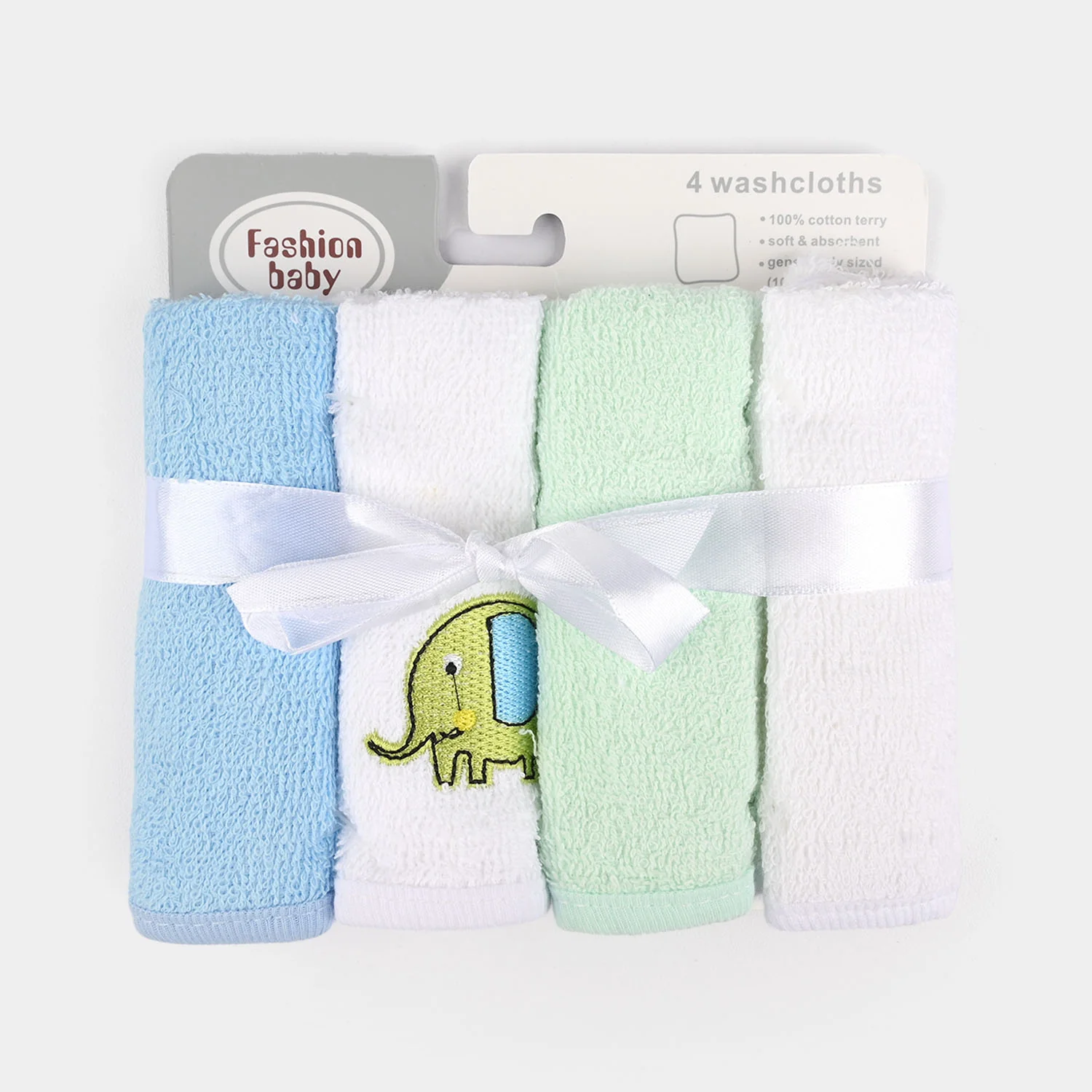 Embroidered Baby Face Towels – Soft Cotton Washcloths - Image 3