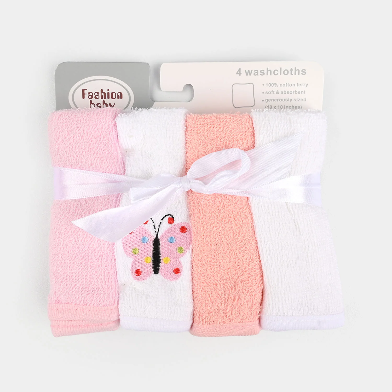 Embroidered Baby Face Towels – Soft Cotton Washcloths - Image 3