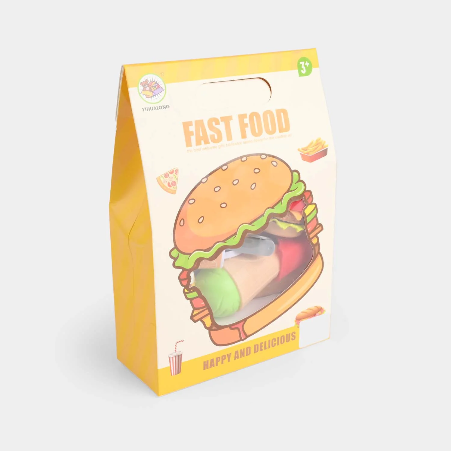 Fast Food Play Set – Fun & Colorful Pretend Burger Meal for Kids - Image 2