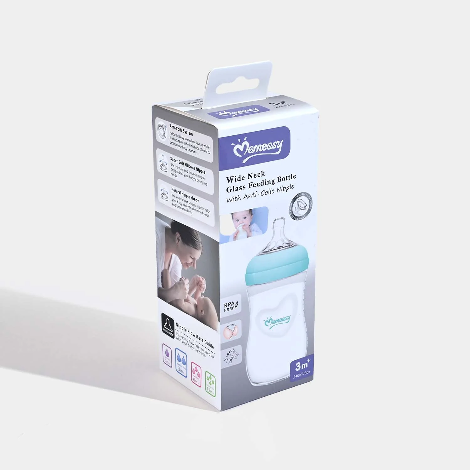 Baby Glass Feeding Bottle | 3M+ - Image 3
